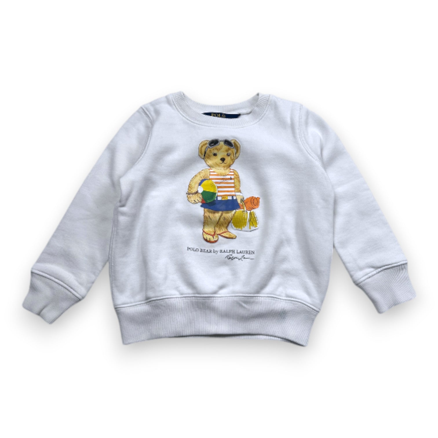 RALPH LAUREN - Sweat blanc ours - 3 ans