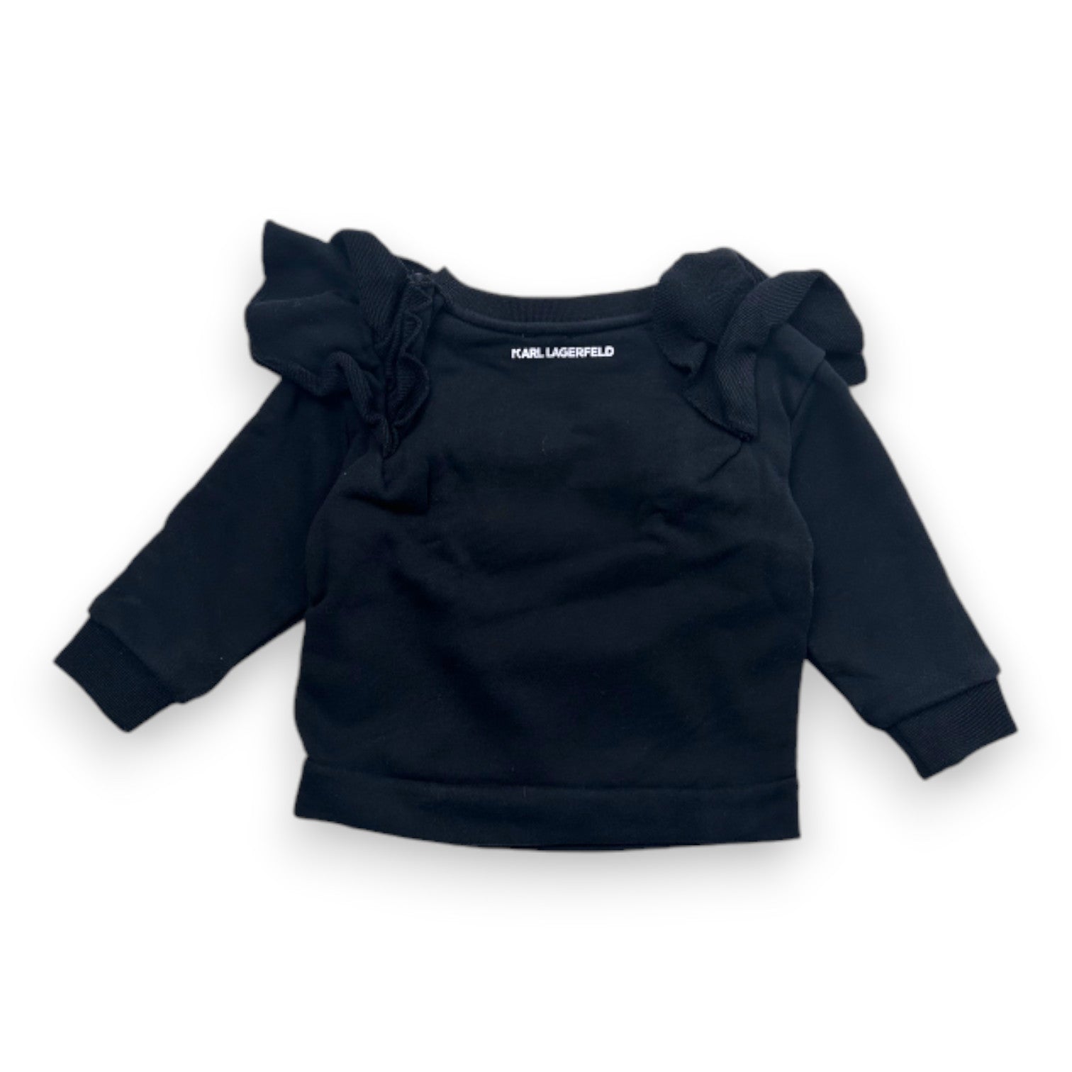 KARL LAGERFELD - Sweat noir avec imprimé - 2 ans