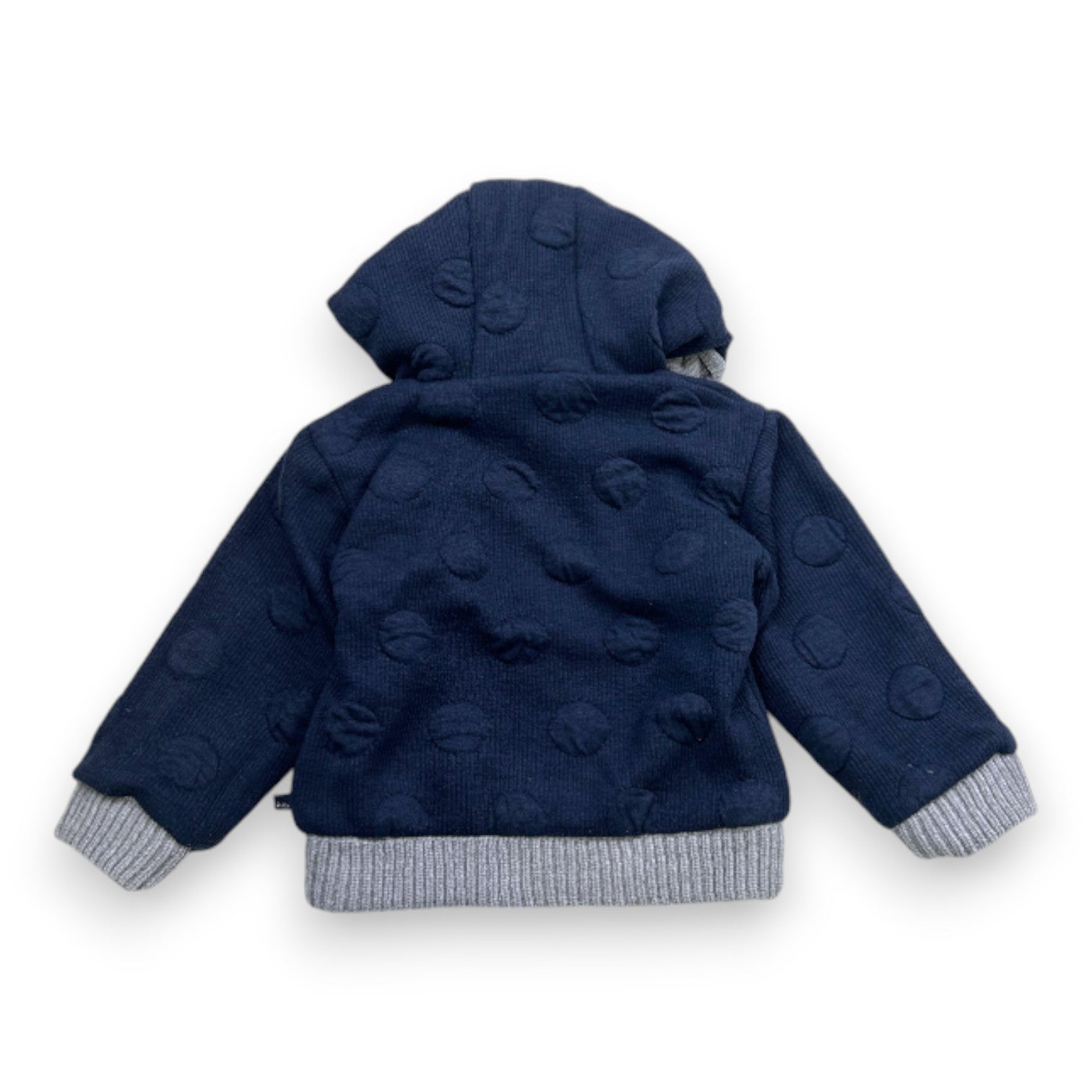 IKKS - Gilet zippé bleu et gris réversible - 3 ans