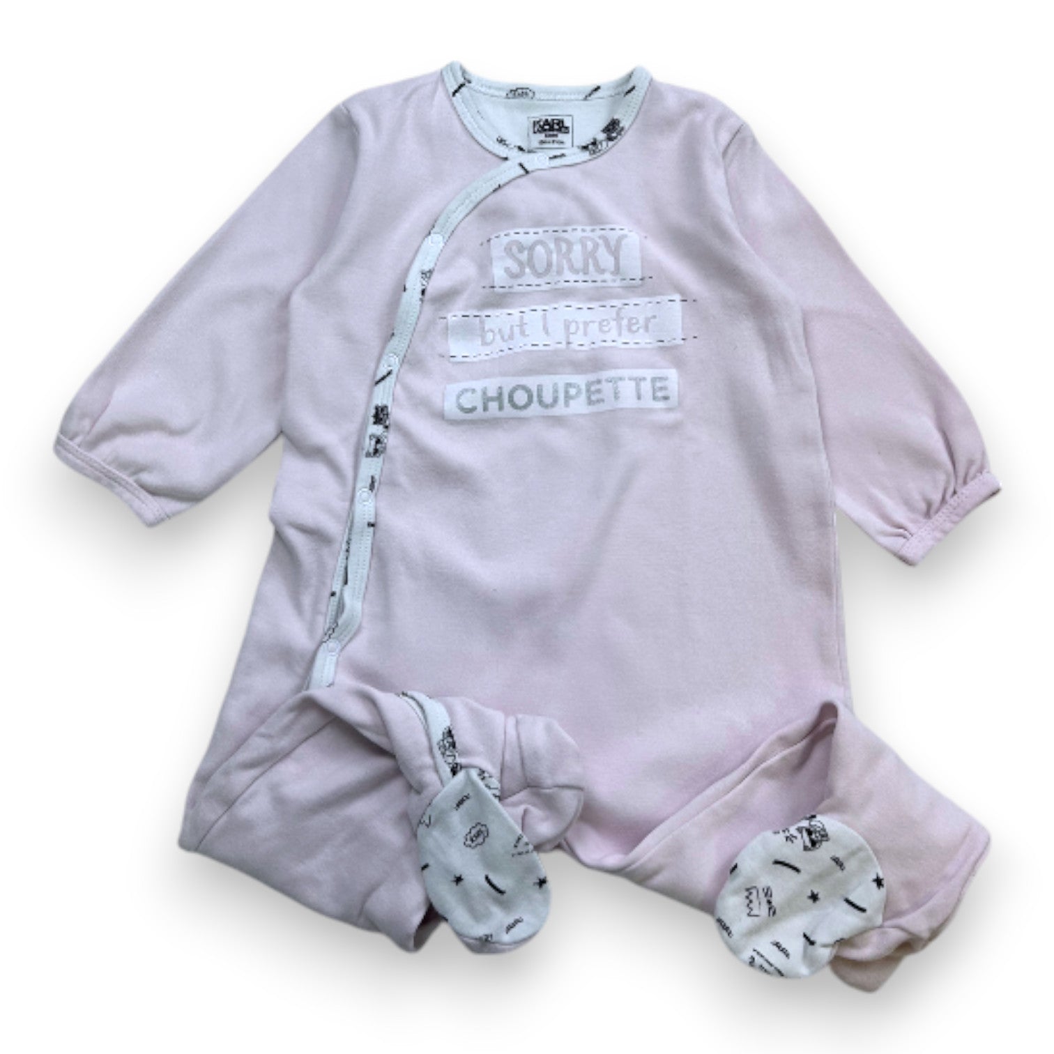 KARL LAGERFELD - Pyjama rose avec imprimé - 18 mois