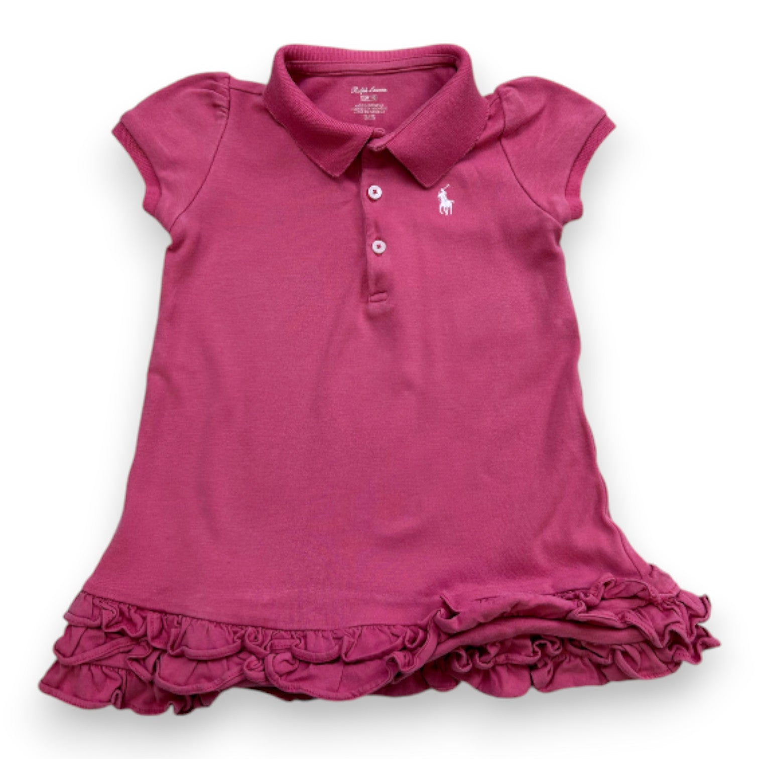 RALPH LAUREN - Robe rose à manches courtes - 2 ans