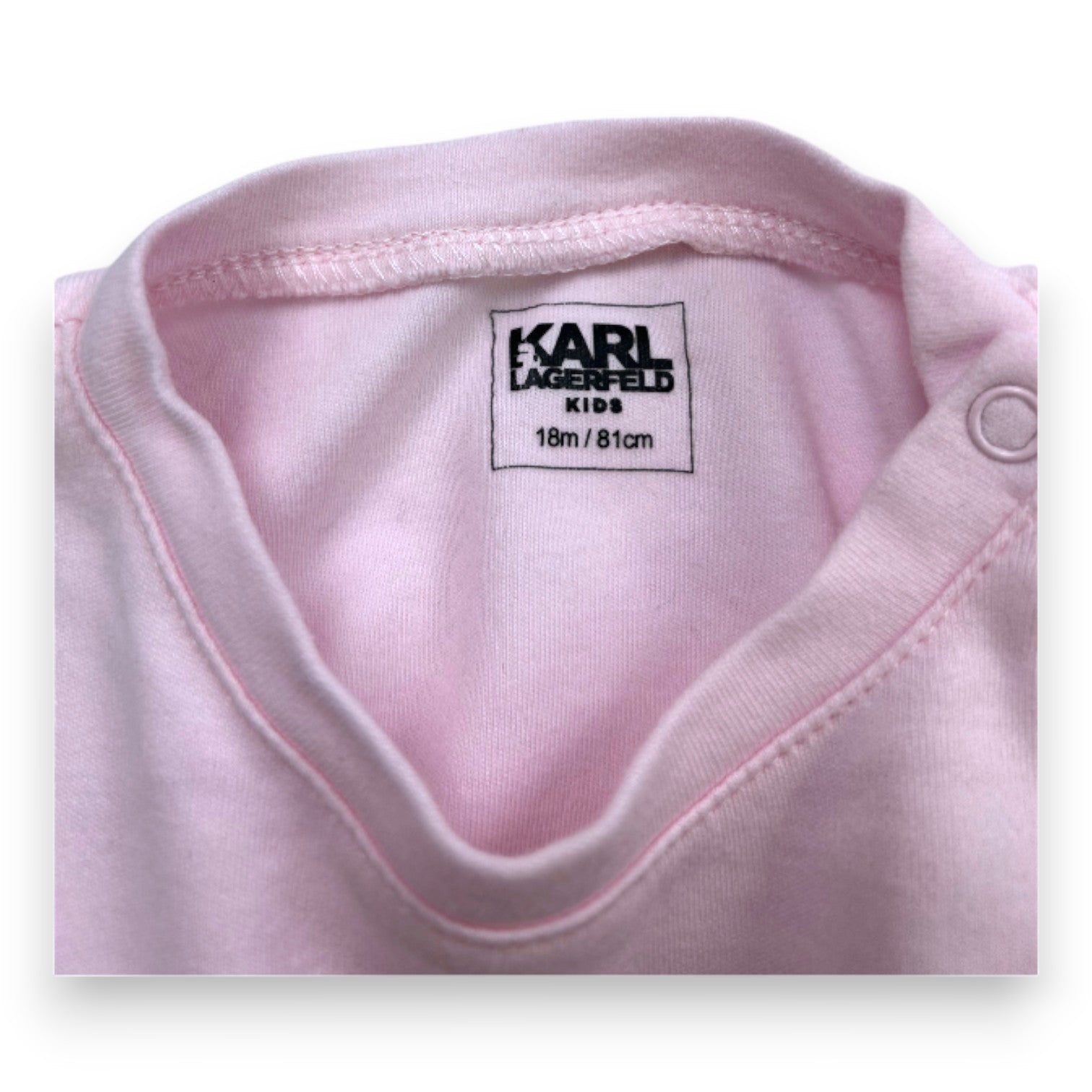 KARL LAGERFELD - Robe rose et blanche avec imprimés - 18 mois