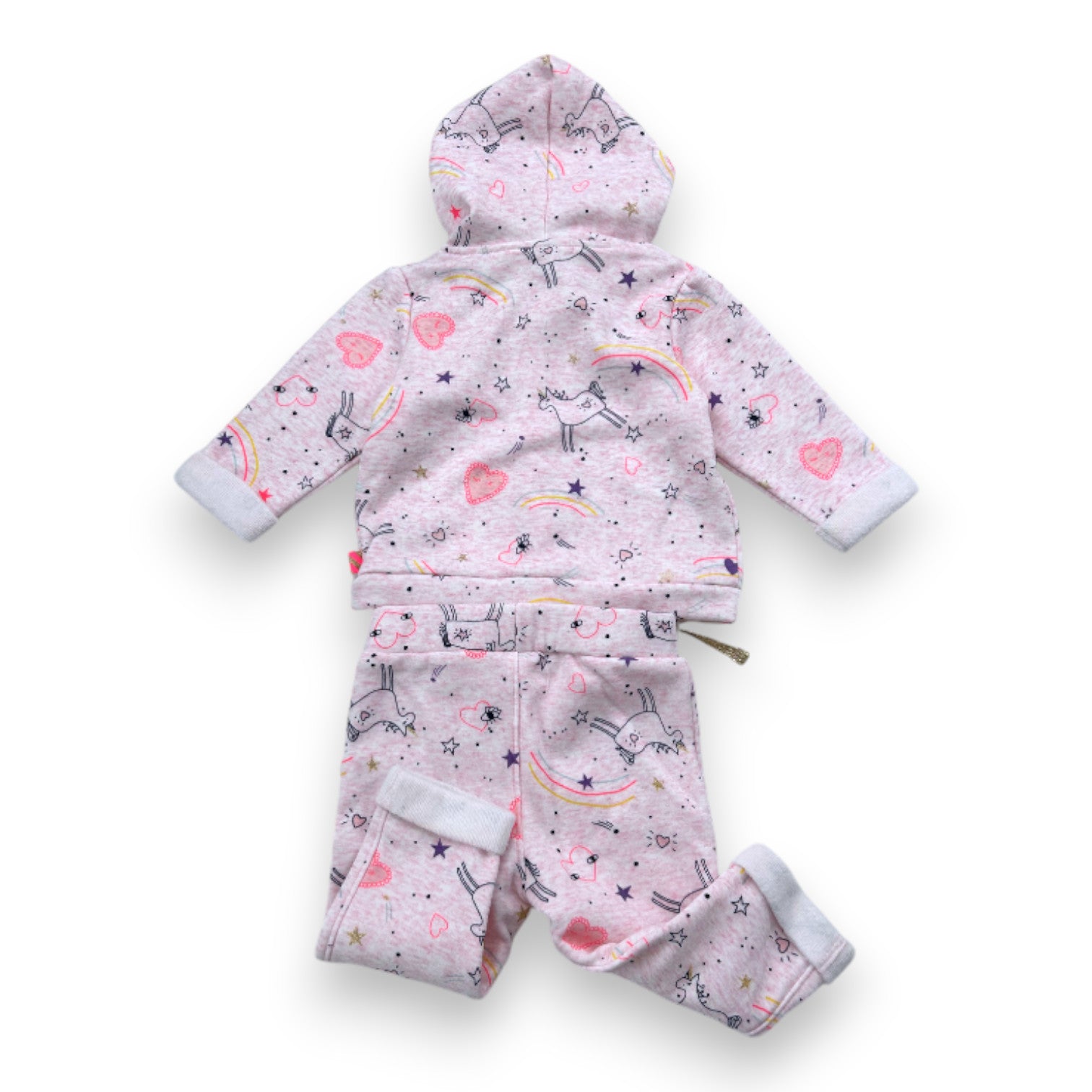 BILLIEBLUSH - Ensemble de jogging rose avec imprimés - 6 mois