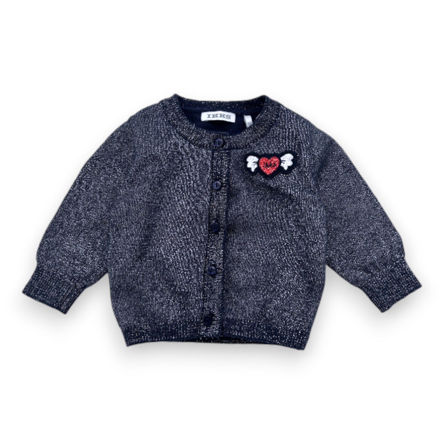 IKKS - Cardigan bleu marine à paillettes - 3 mois