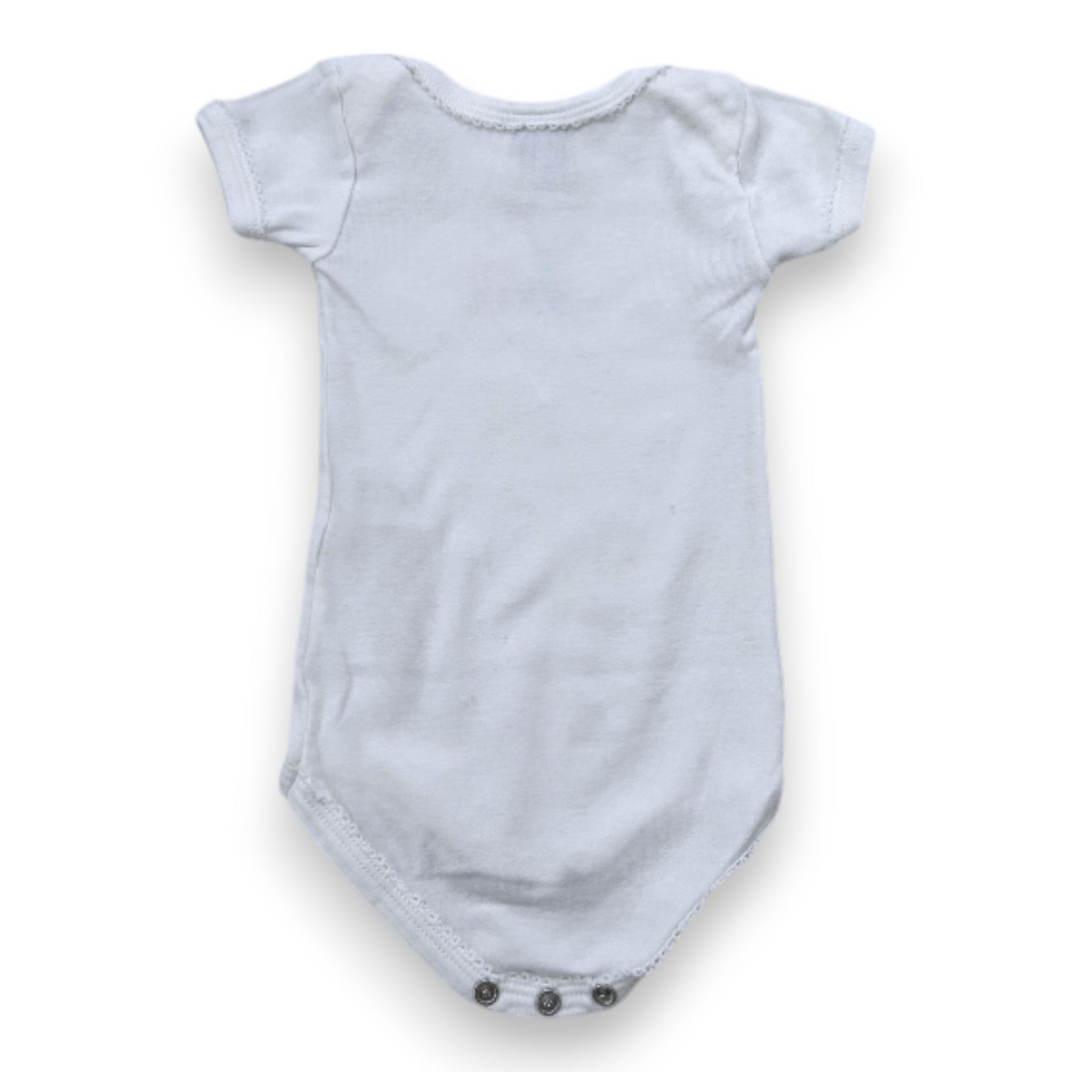 PETIT BATEAU - Body blanc à manches courtes avec impriés - 3 mois