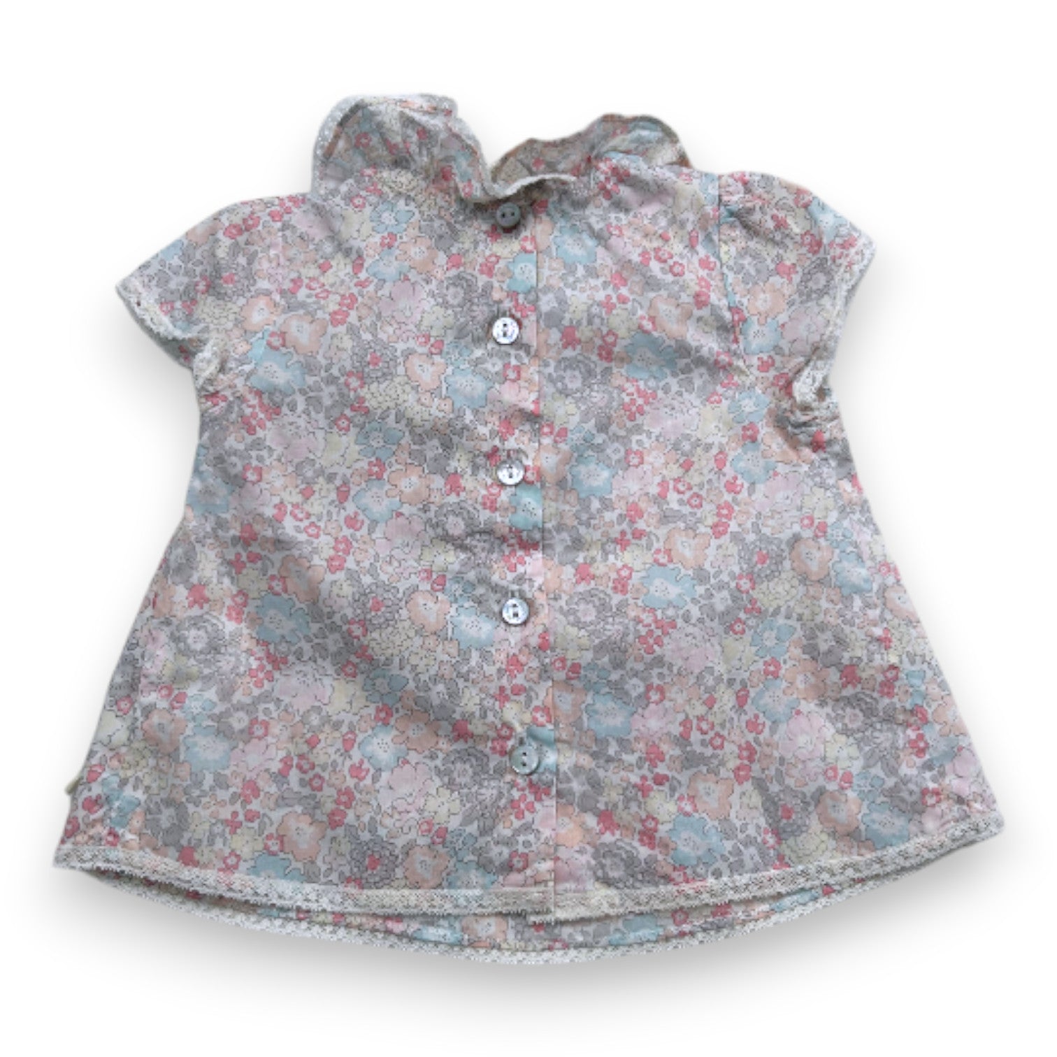 TARTINE & CHOCOLAT - Blouse rose à fleurs - 3 mois