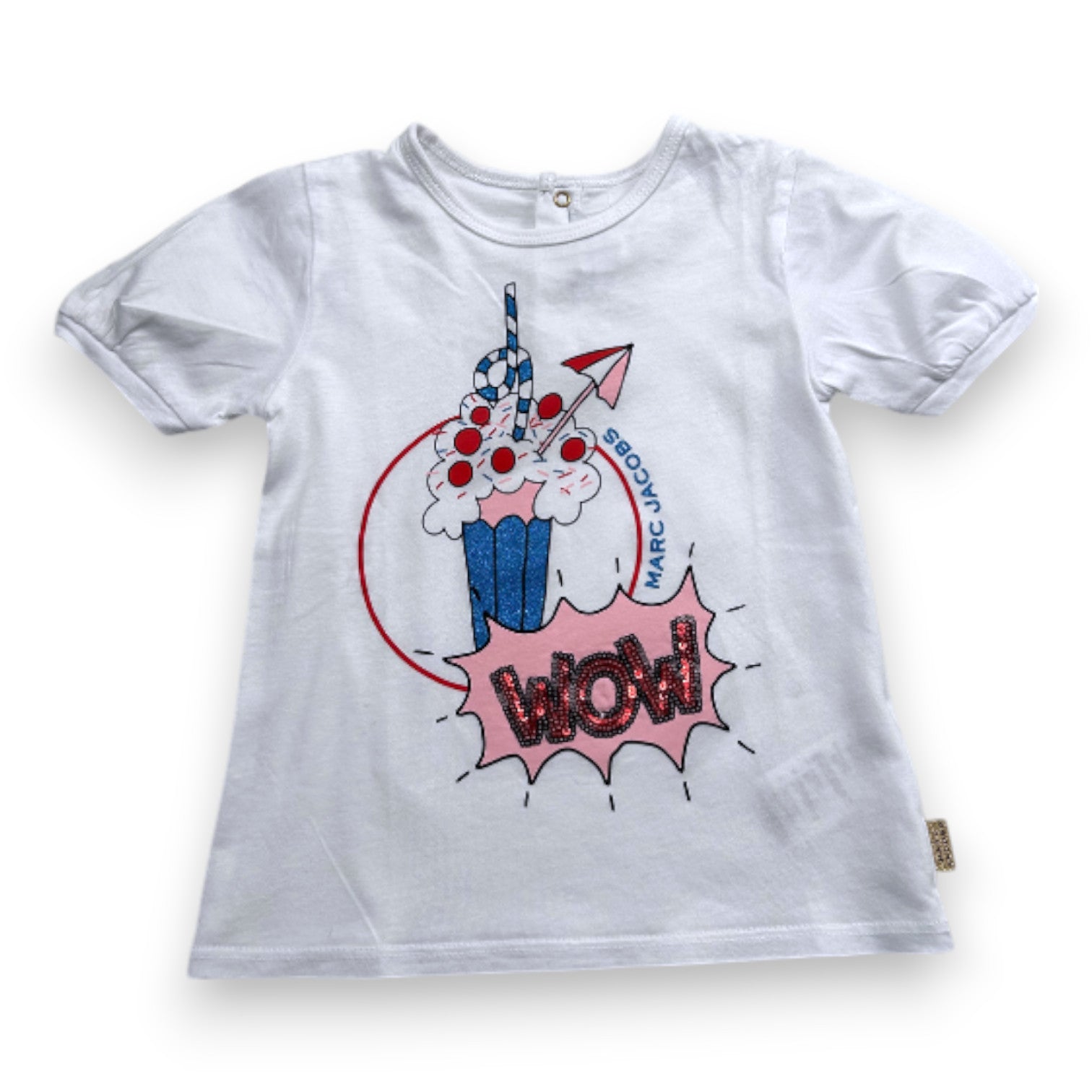 LITTLE MARC JACOBS - T-shirt blanc avec imprimé - 2 ans