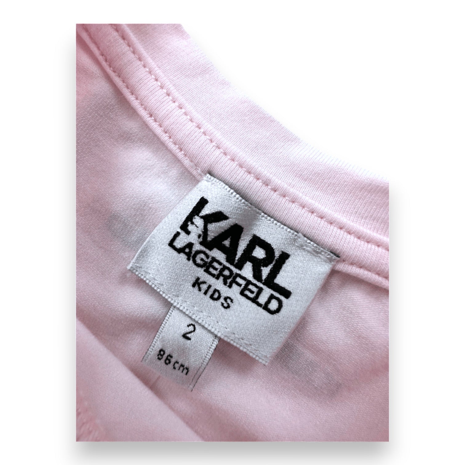 KARL LAGERFELD - Robe rose avec imprimé - 2 ans