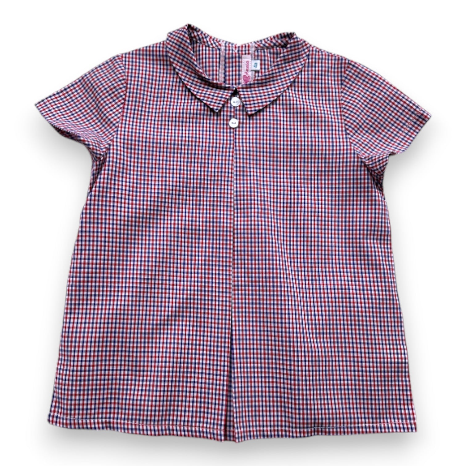 AMAIA - Chemise bleue et rouge vichy à manches courtes - 4 ans