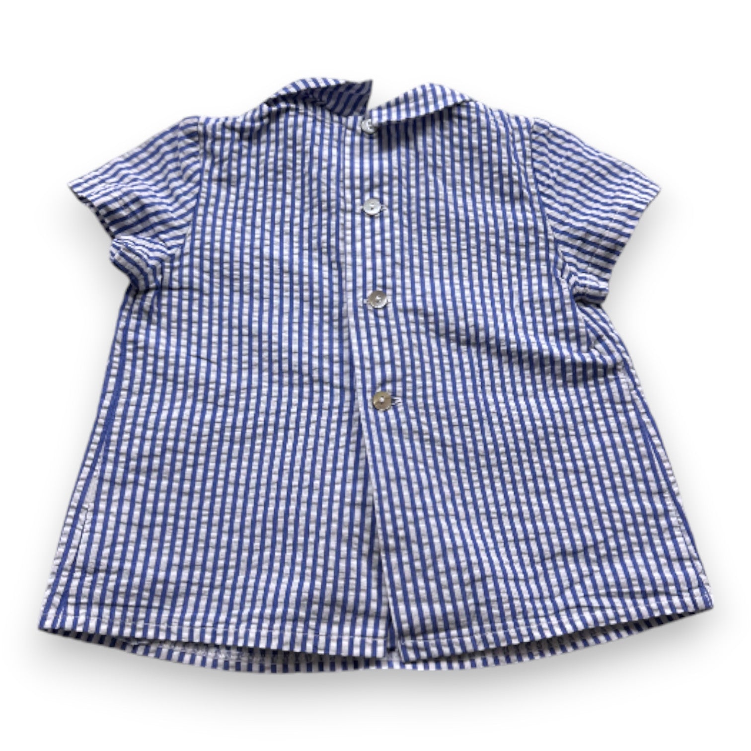 AMAIA - Chemise blanche et bleue à rayures - 12 mois