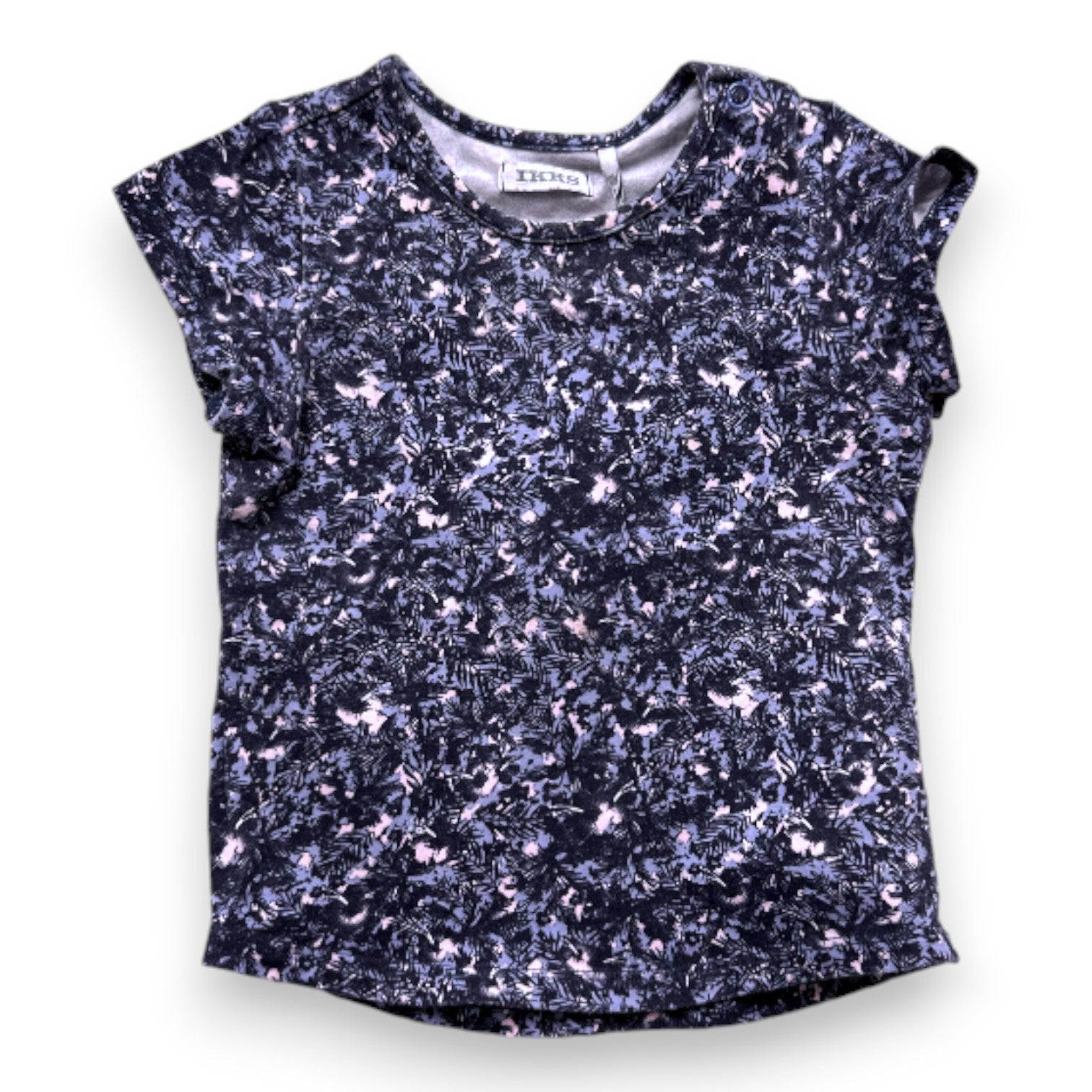 IKKS - T-shirt violet avec imprimés - 18 mois