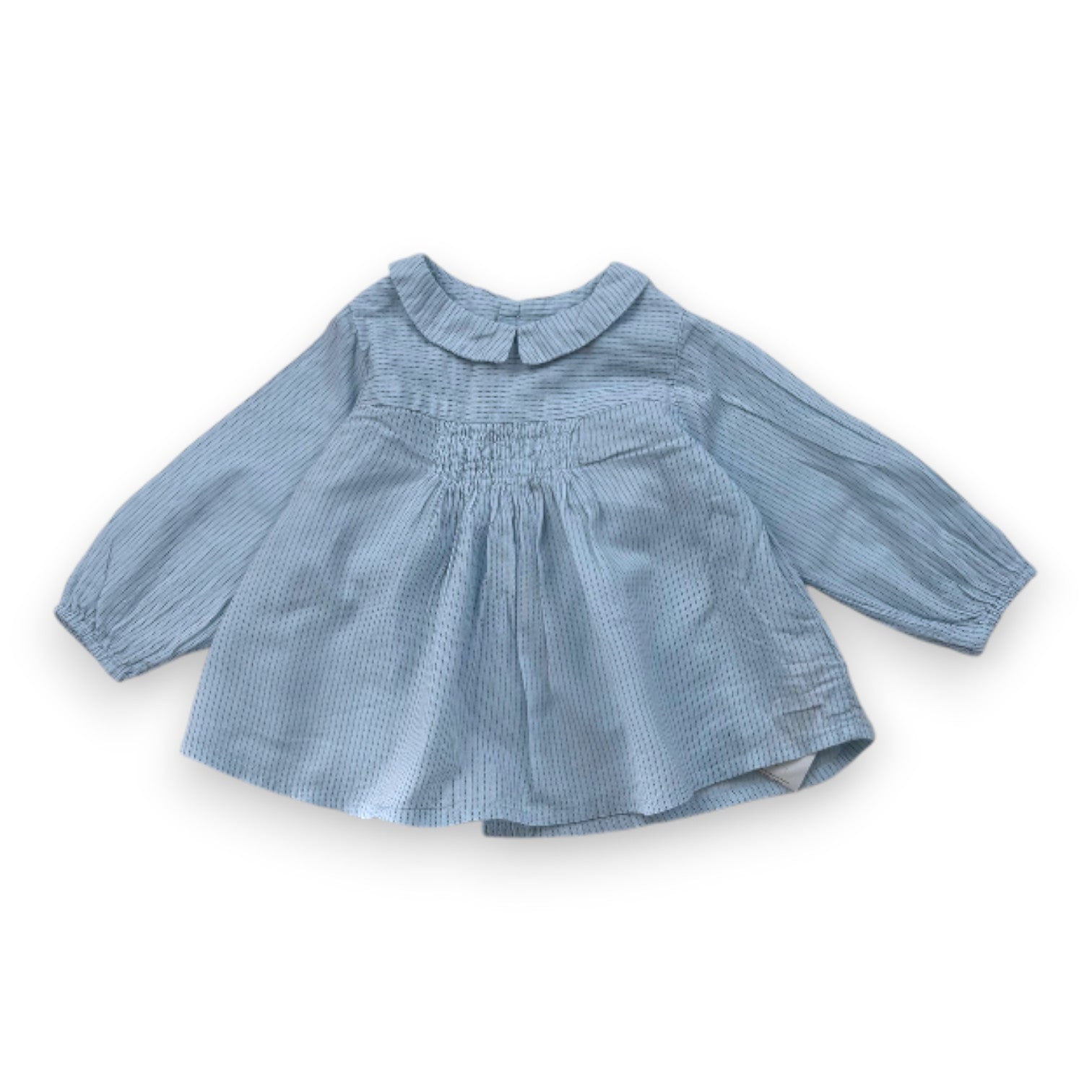 BONTON - Blouse bleue à manches longues - 12 mois