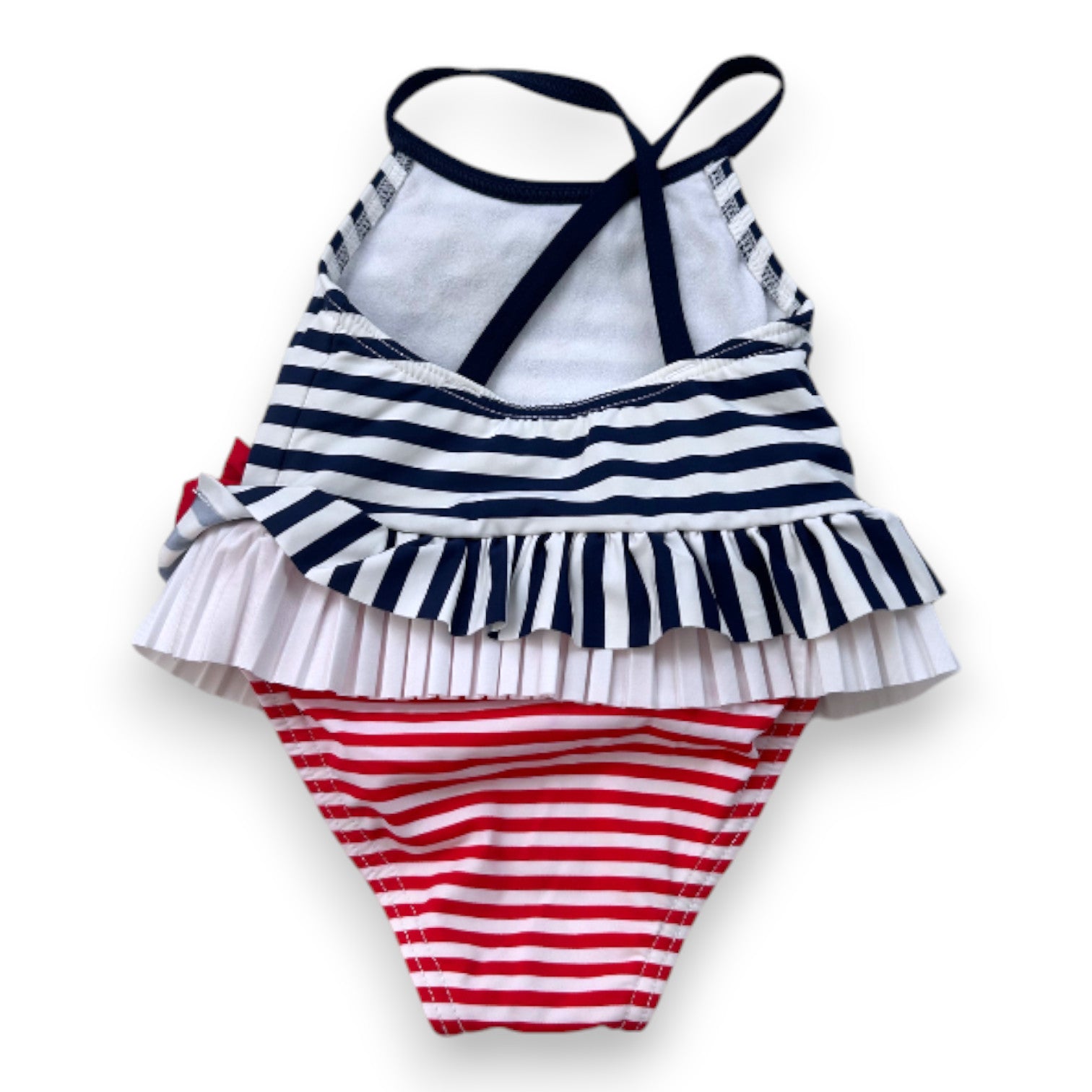 MAYORAL - Maillot de bain 1 pièce bleu blanc et rouge - 6 mois