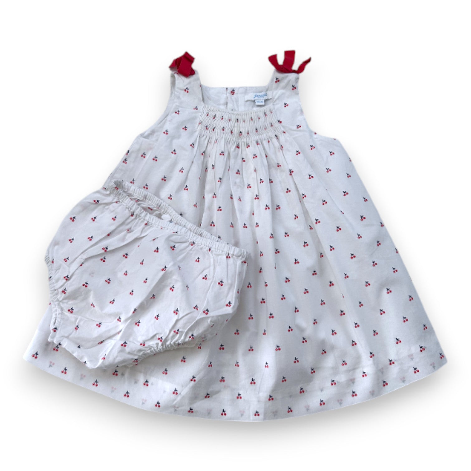 JACADI - Ensemble blanc imprimé cerises - 6 mois