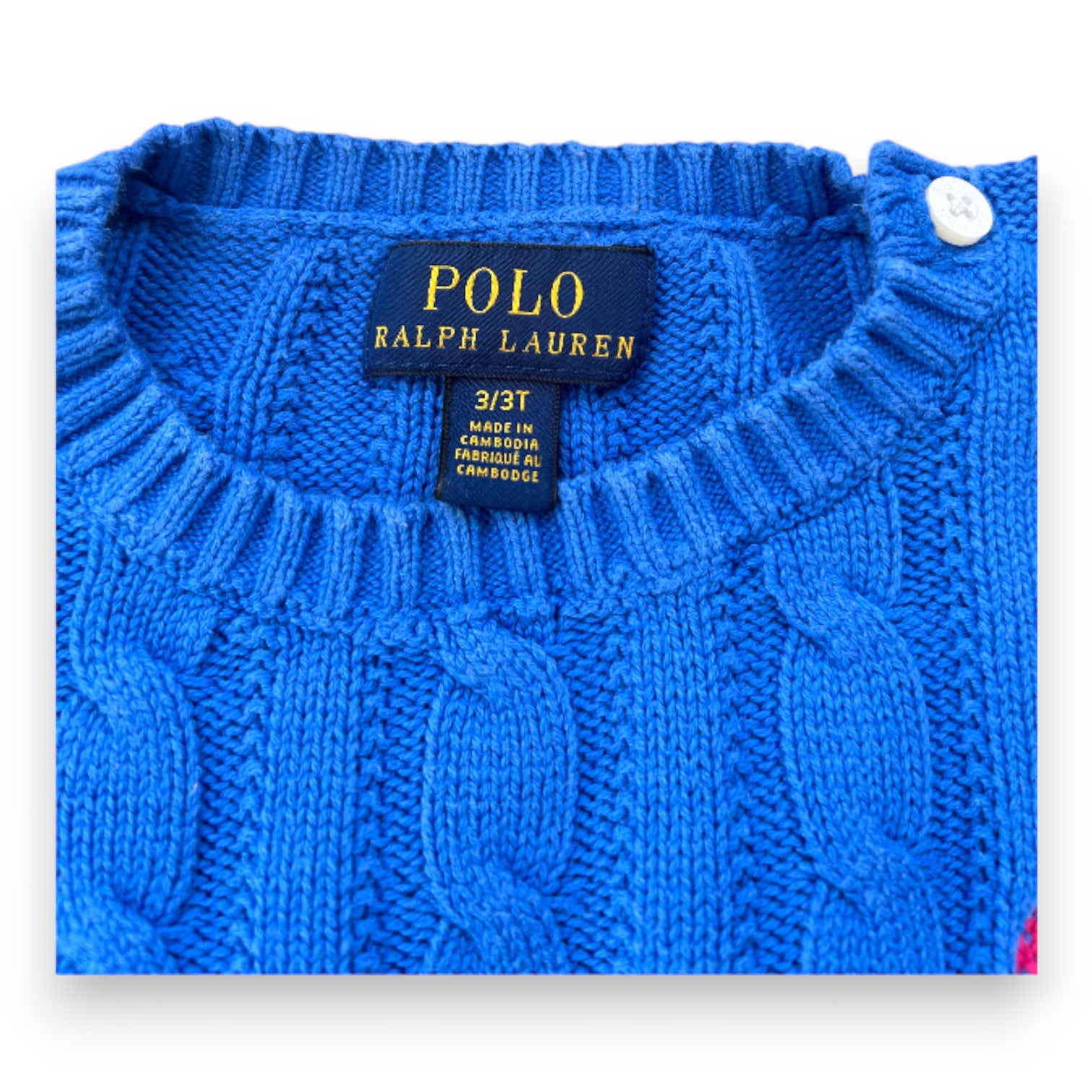 RALPH LAUREN - Pull bleu - 3 ans