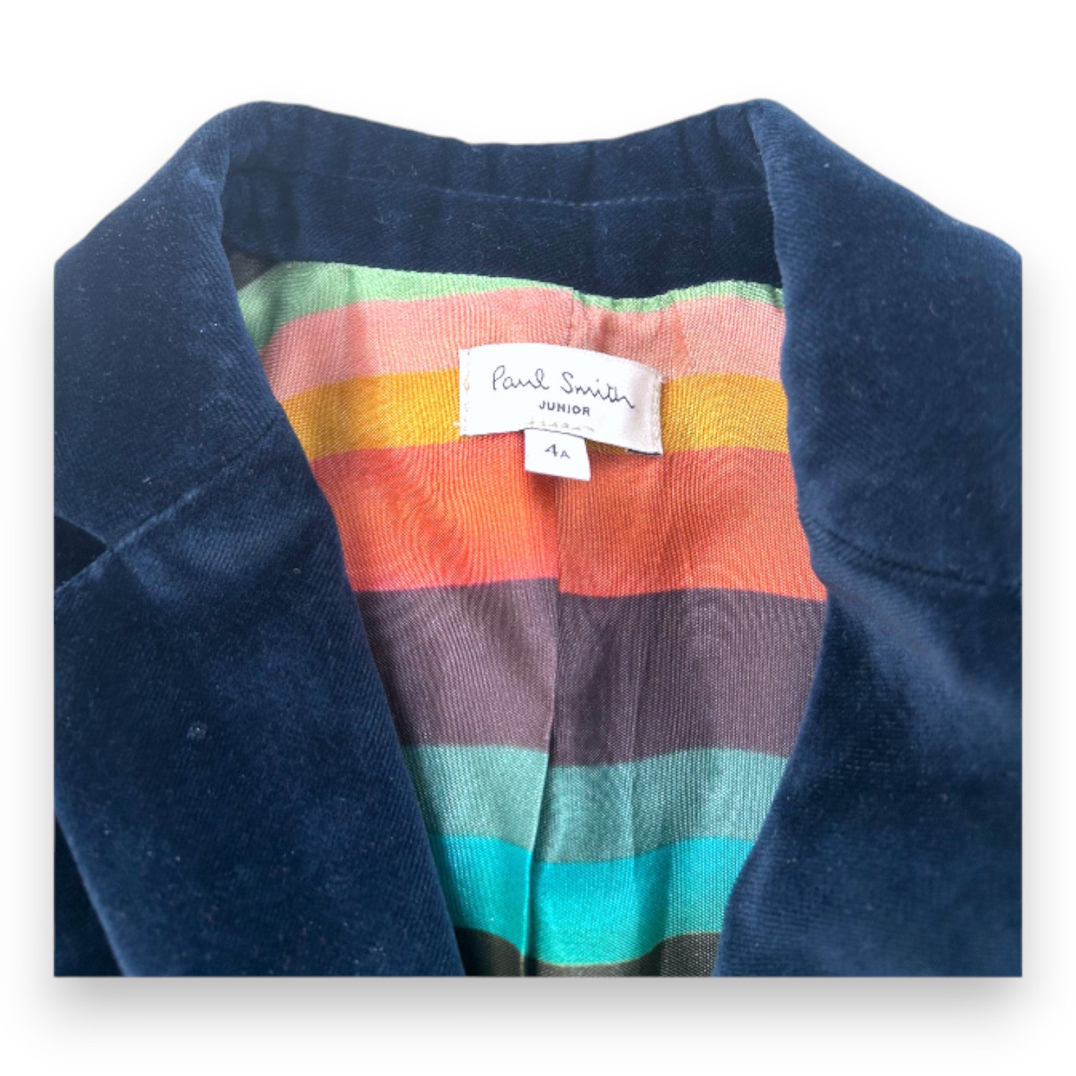 PAUL SMITH - Veste blazer bleu en velours - 4 ans