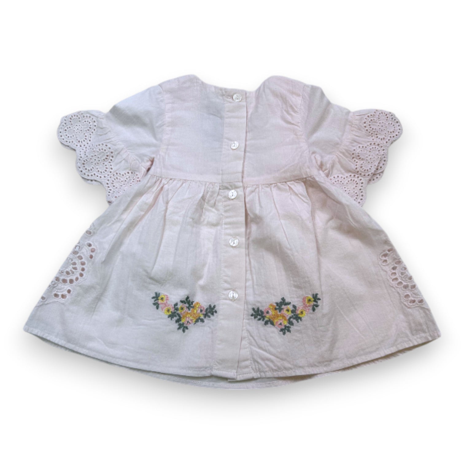 TARTINE & CHOCOLAT - Robe rose avec broderies - 3 mois