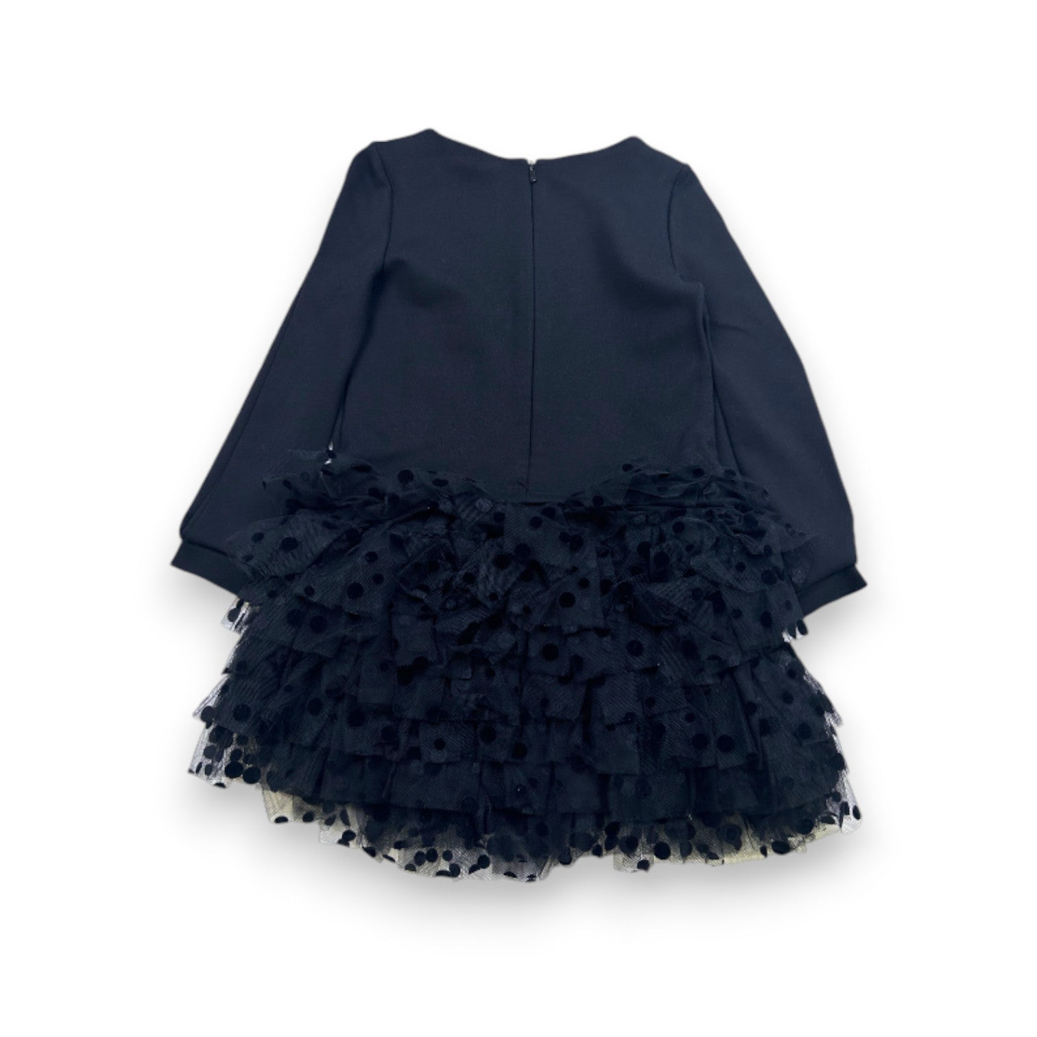 GIVENCHY - Robe noire avec jupe en tulle neuve - 6 ans