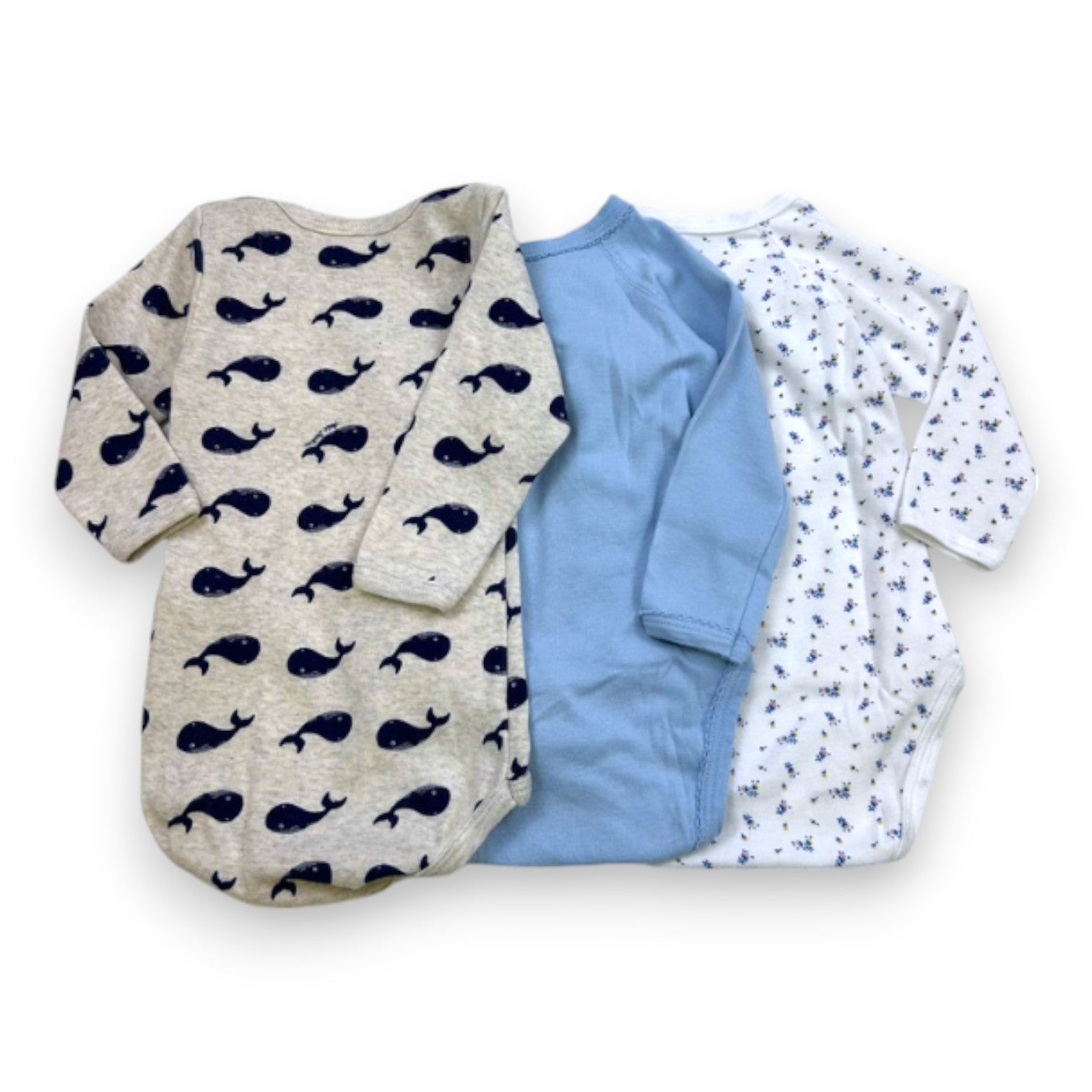 PETIT BATEAU - Lot de 3 bodies avec imprimés - 6 mois