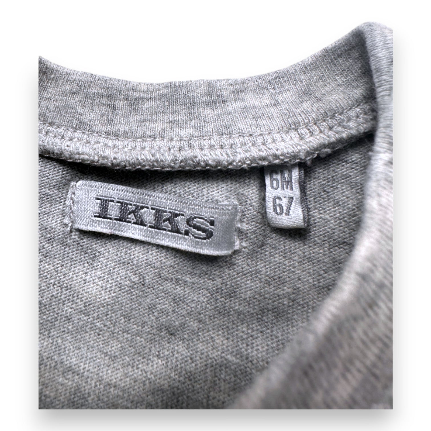 IKKS - T-shirt à manches longues gris avec imprimé - 6 mois