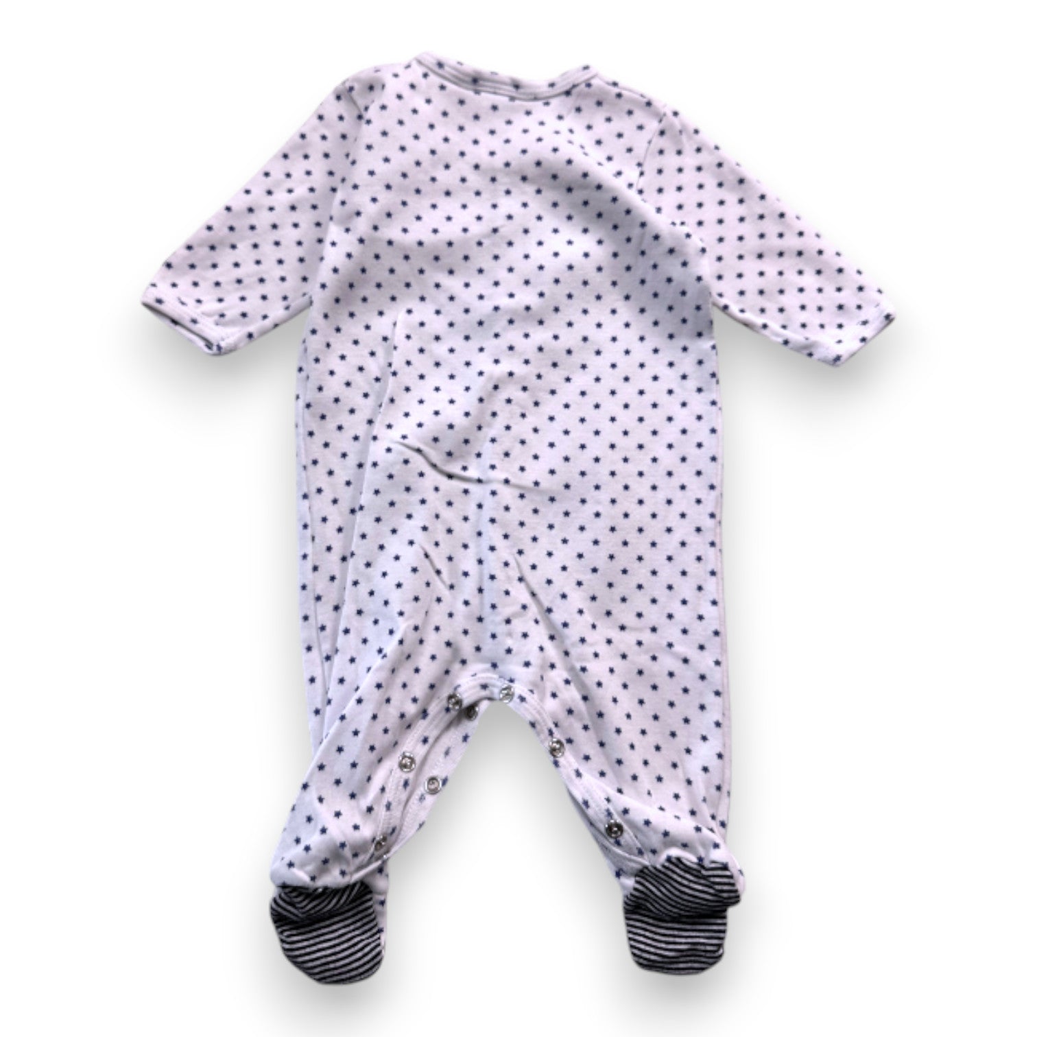 PETIT BATEAU - Pyjama blanc avec étoiles - 1 mois