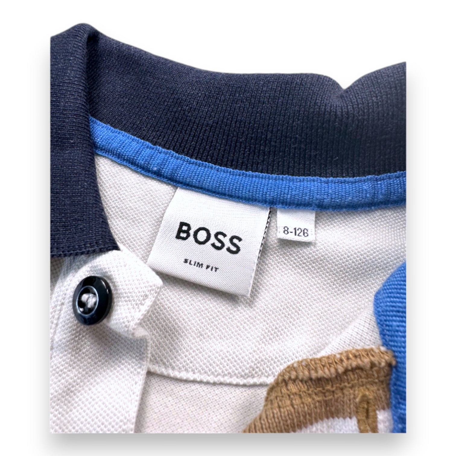 HUGO BOSS - Polo blanc à manches courtes - 8 ans