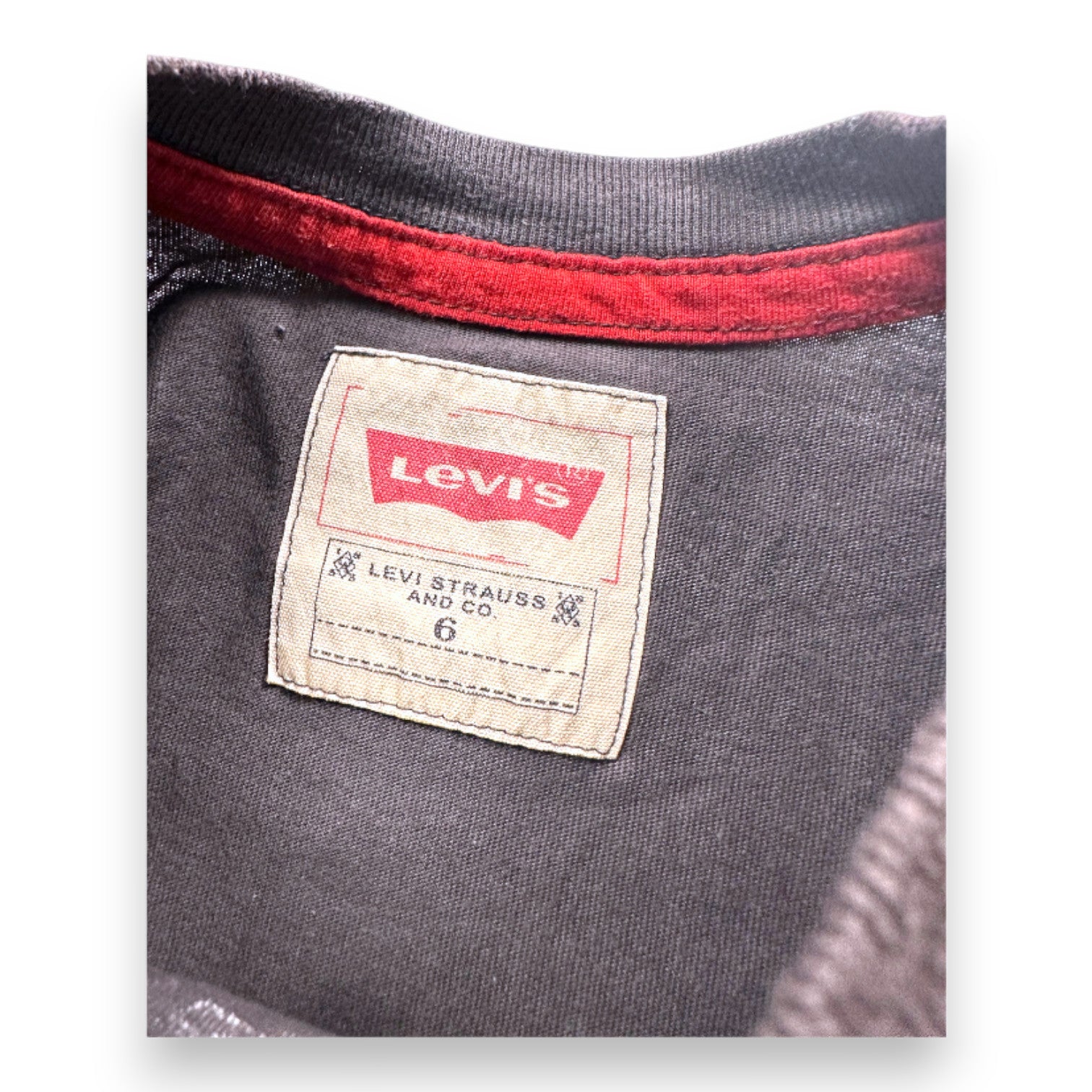 LEVI'S - T-shirt marron à manches longues avec imprimé - 6 ans