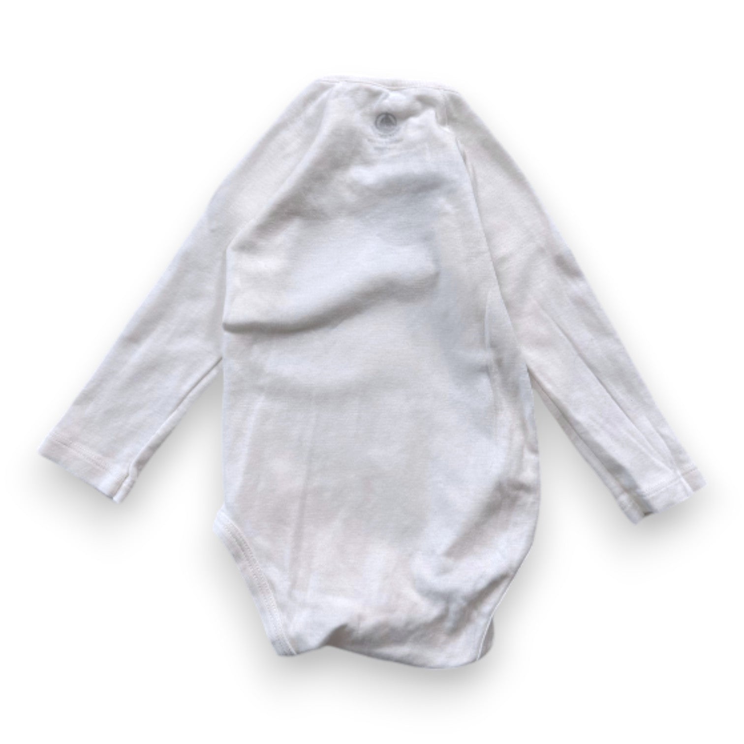 PETIT BATEAU - Body blanc à manches longues avec imprimé - 12 mois