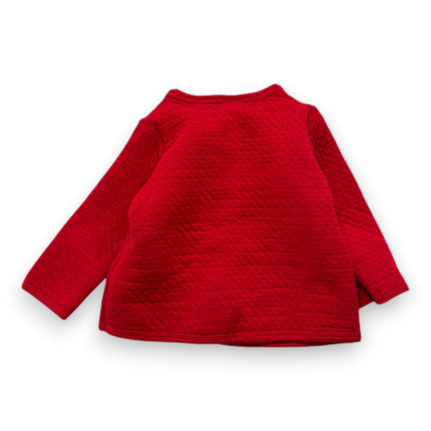 PETIT BATEAU - Cardigan rouge - 6 mois