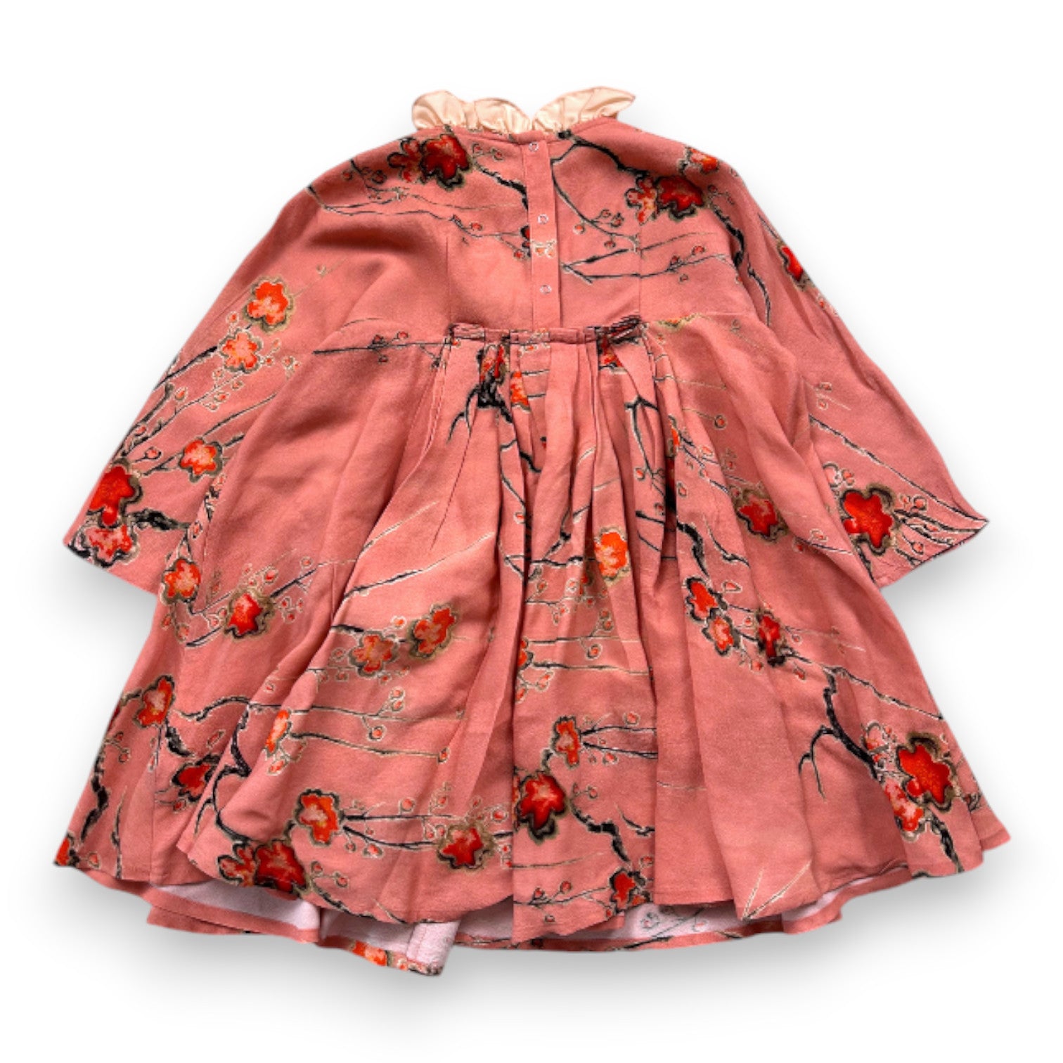 CARAMEL - Robe rose à fleurs neuve - 3 ans