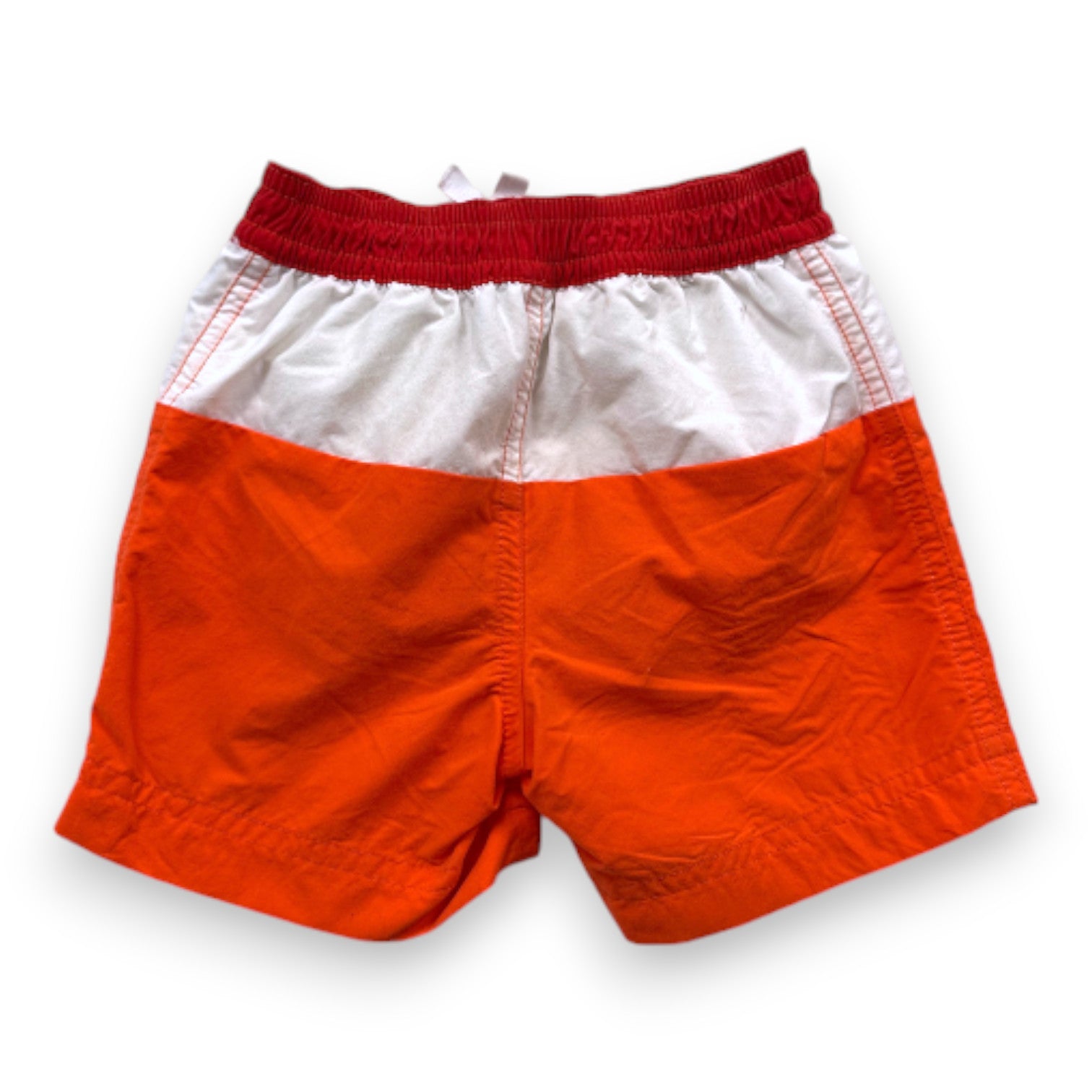 PETIT BATEAU - Short de bain orange et rouge - 12 mois