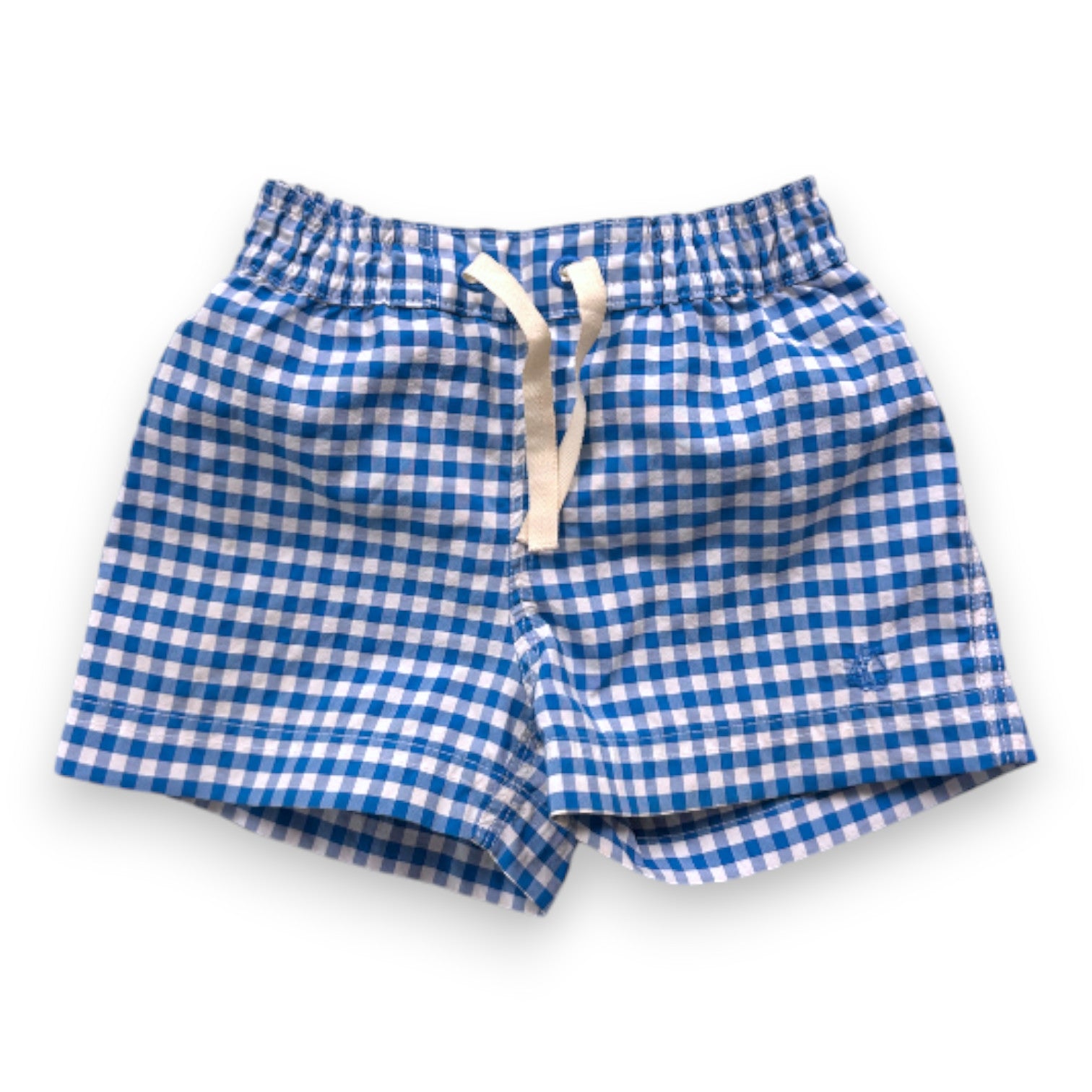 PETIT BATEAU - Short de bain vichy bleu - 12 mois