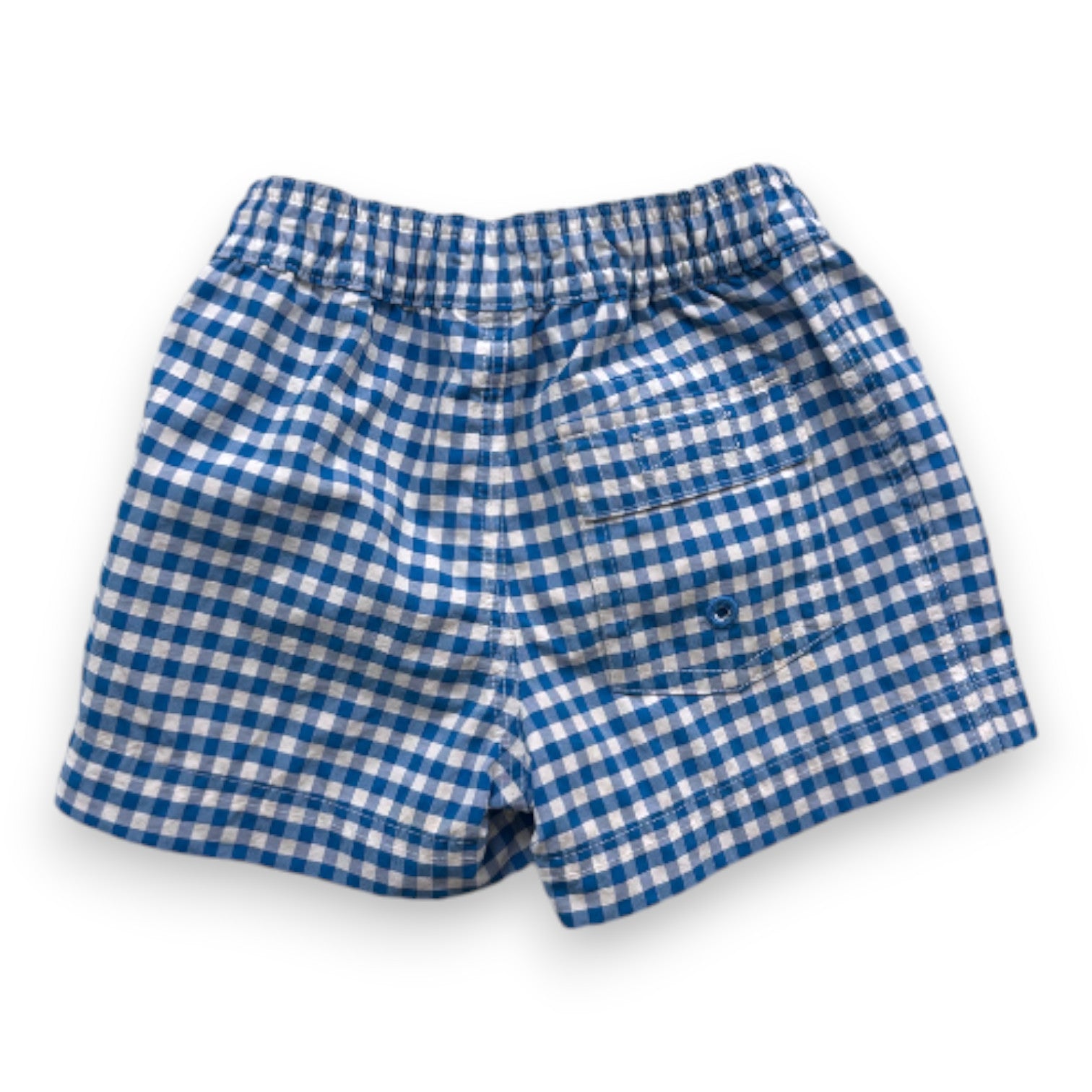 PETIT BATEAU - Short de bain vichy bleu - 12 mois