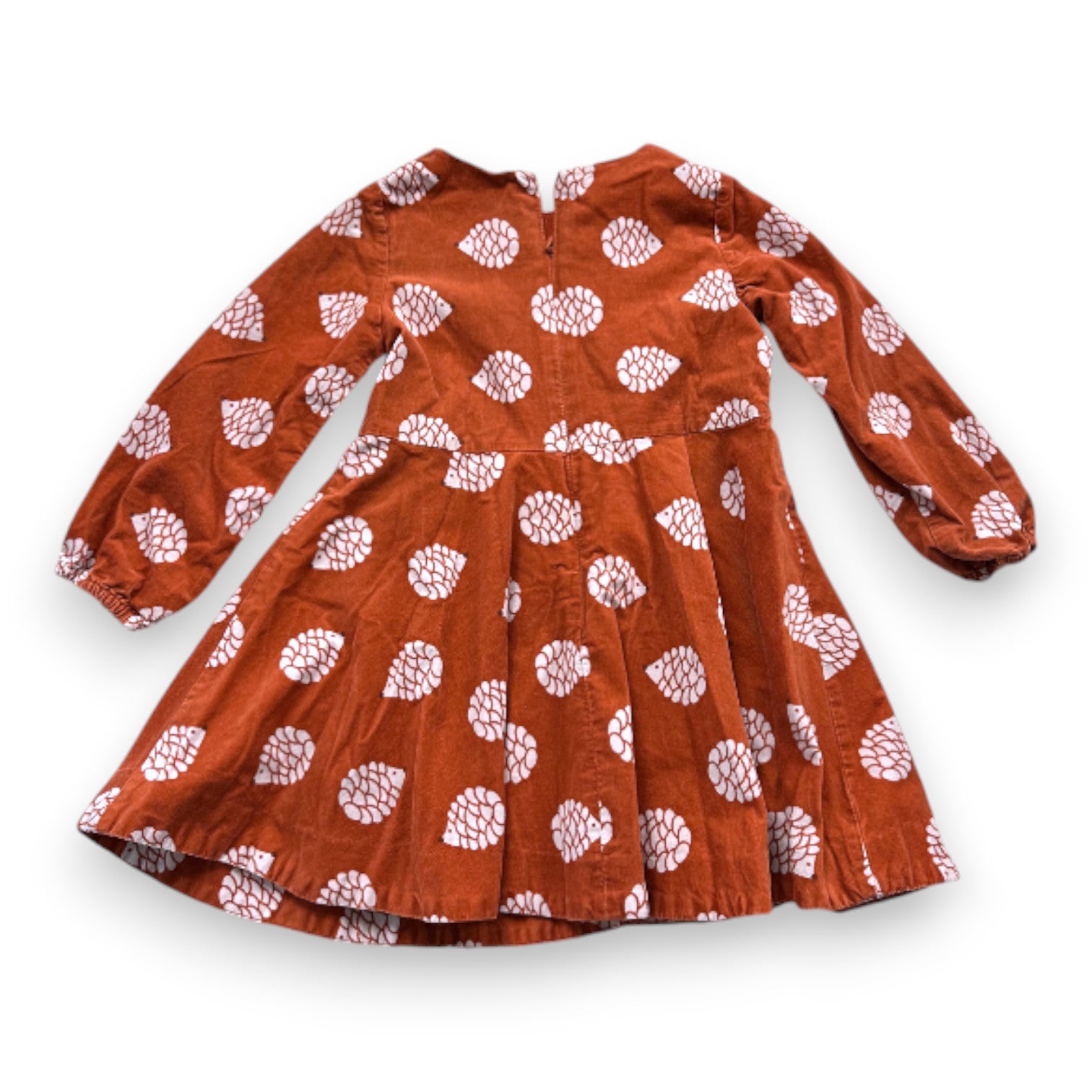 JACADI - Robe en velours marron imprimé hérisson - 4 ans