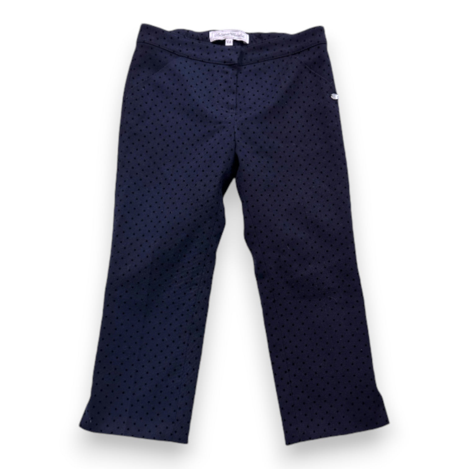 TARTINE & CHOCOLAT - Pantalon cintré bleu marine à pois - 6 ans