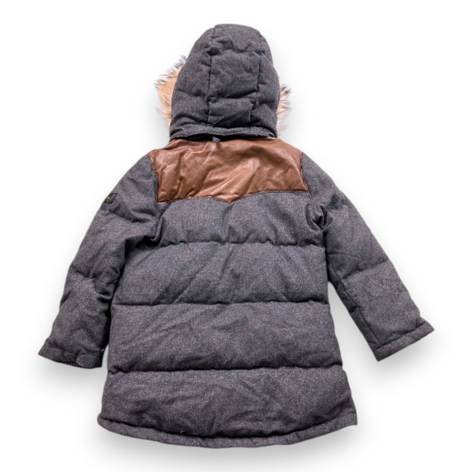 FINGER IN THE NOSE - Parka grise en laine - 6 ans