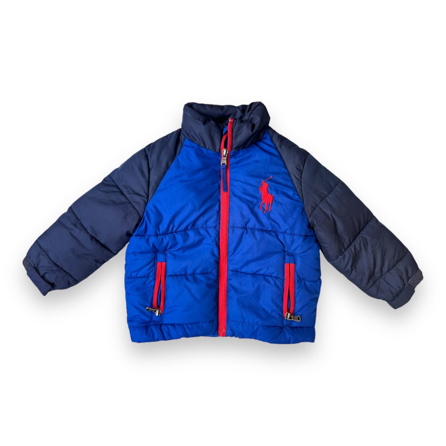 RALPH LAUREN - Doudoune bleue et rouge - 24 mois