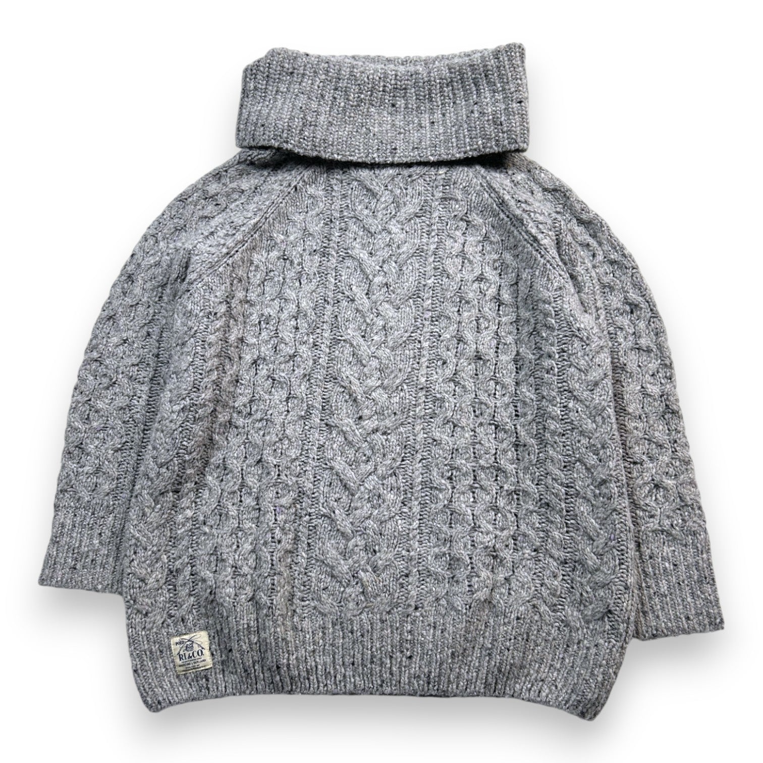 RALPH LAUREN - Pull en laine gris - 7 ans