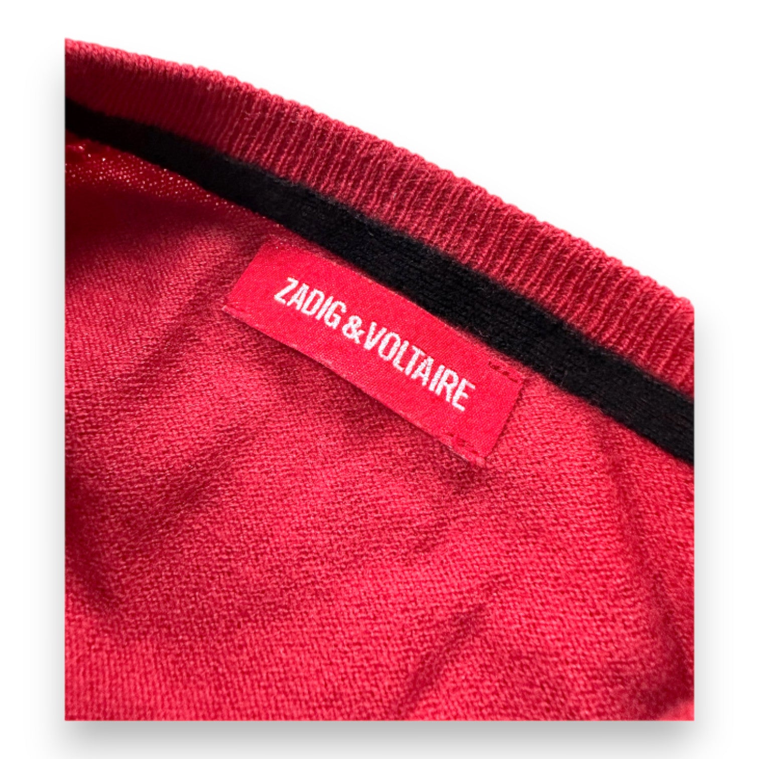 ZADIG & VOLTAIRE - Pull rouge en laine et cachemire - 10 ans