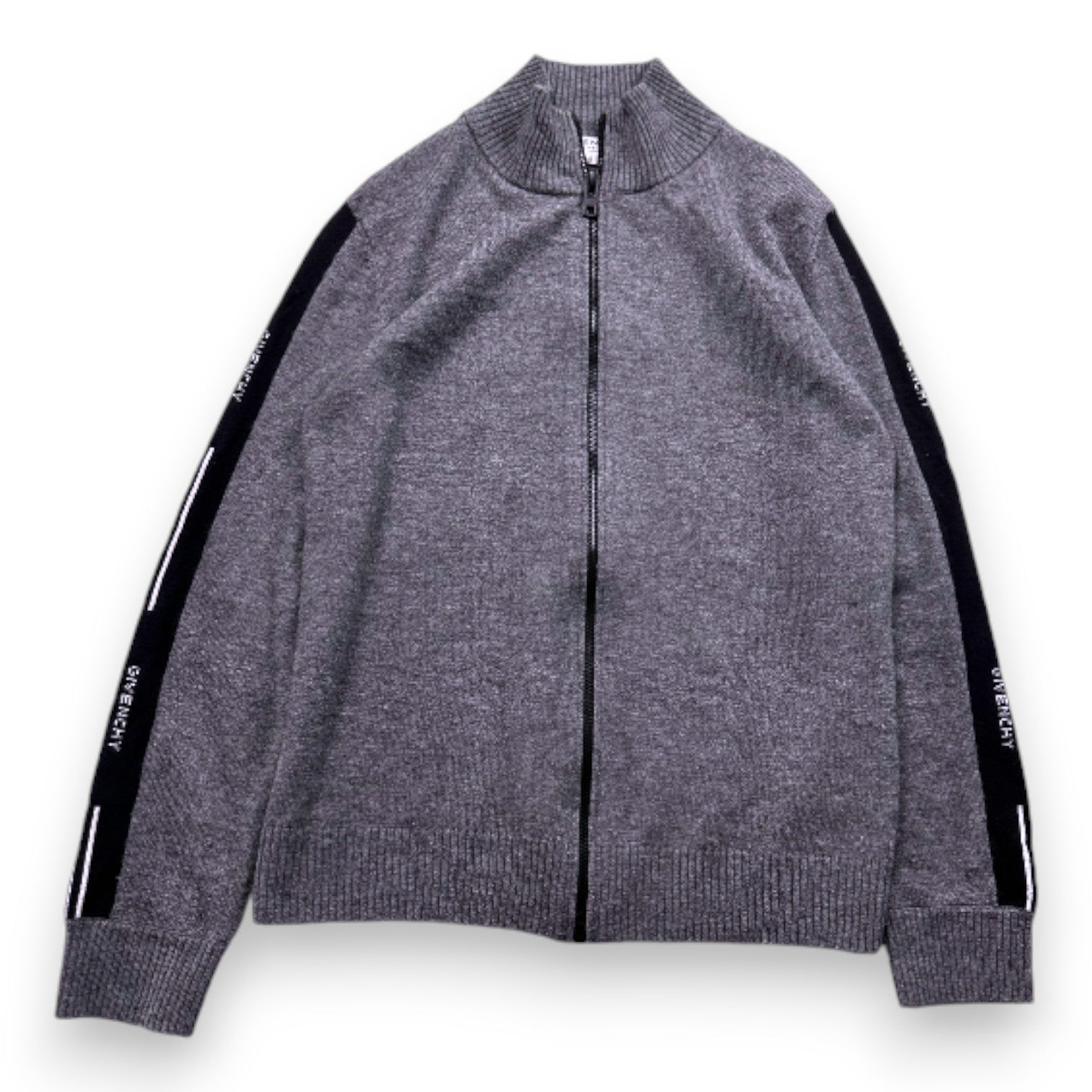 GIVENCHY - Gilet zippé gris en laine - 12 ans