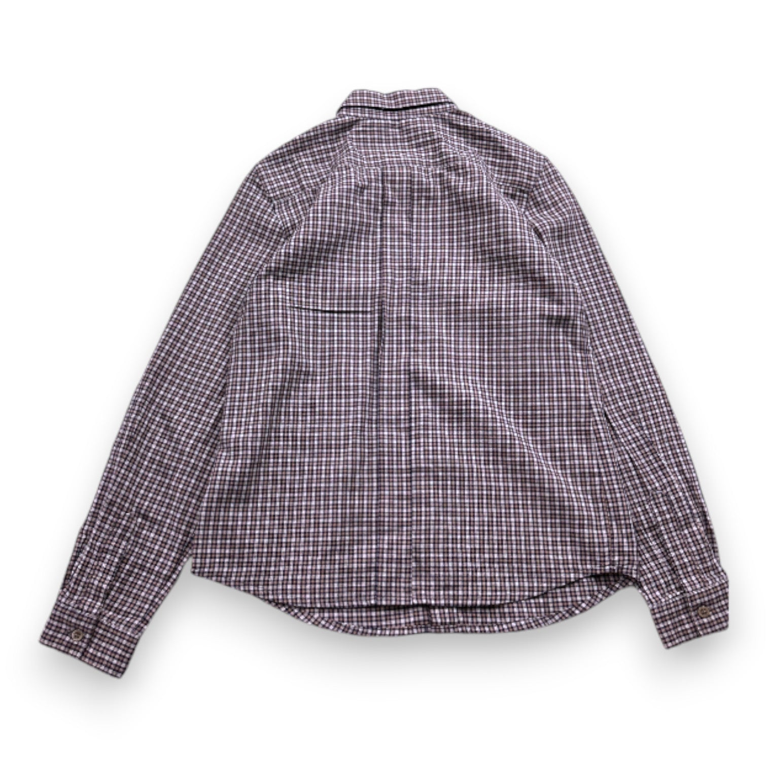 BONPOINT - Chemise à carreaux marron et bleue - 10 ans