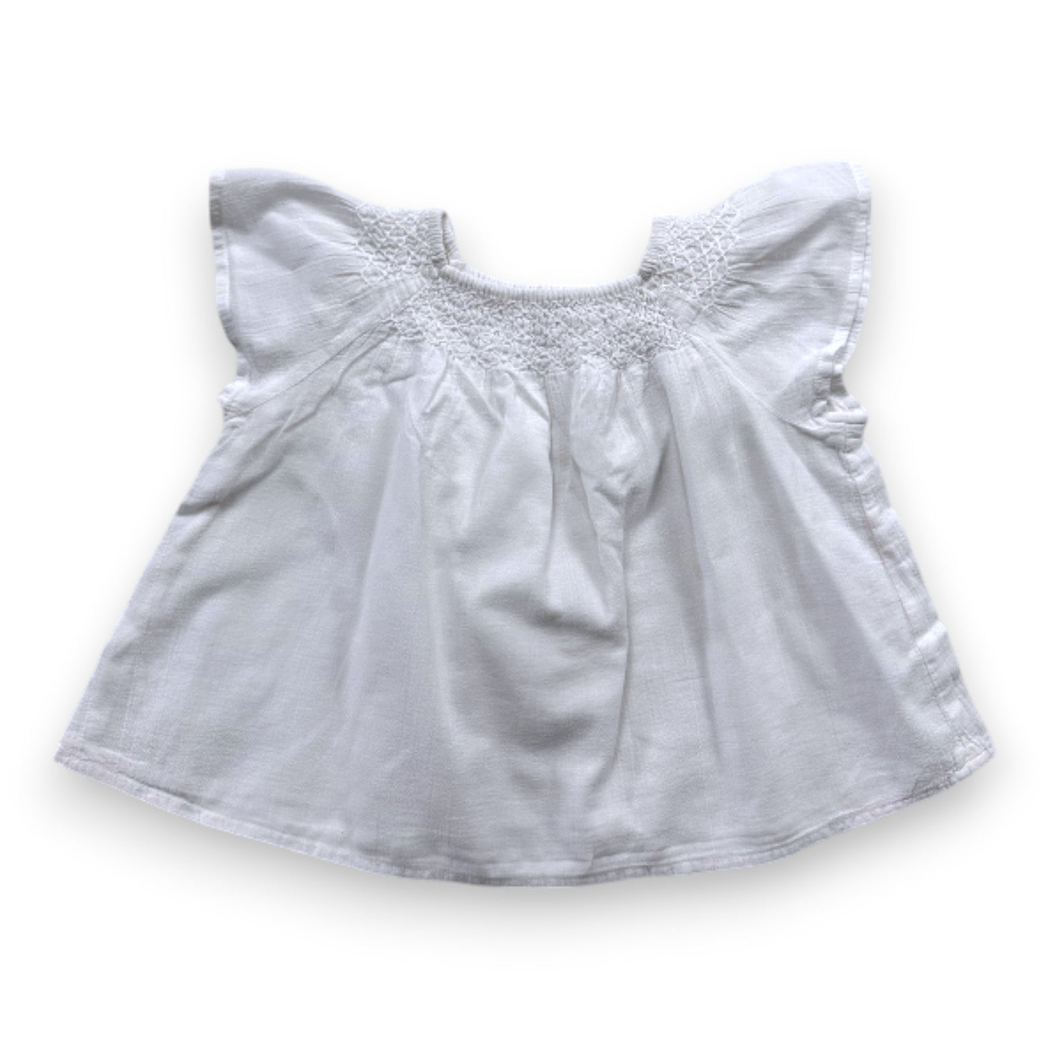 BONTON - Blouse blanche à manches courtes - 2 ans