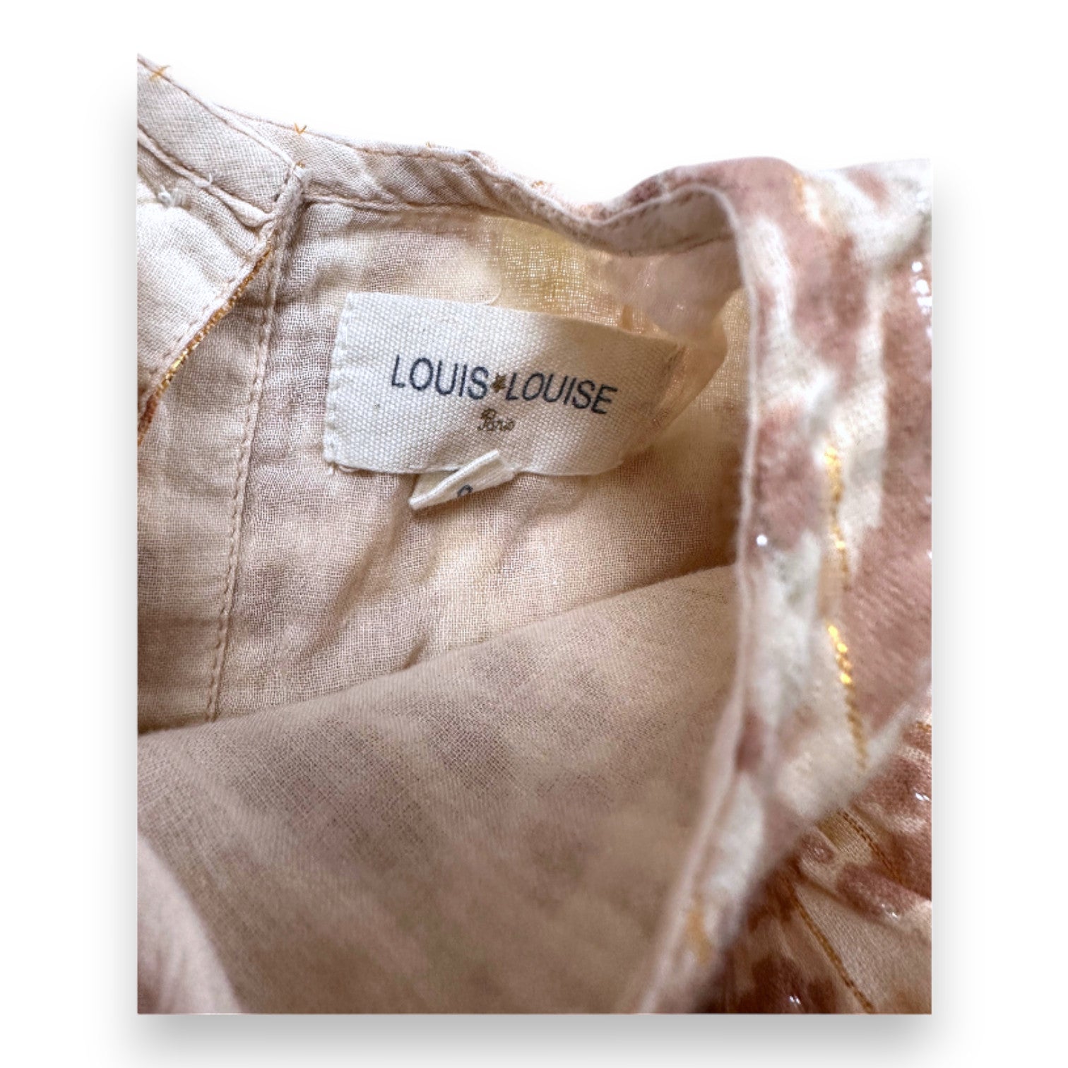 LOUIS LOUISE - Blouse rose à fleurs - 2 ans