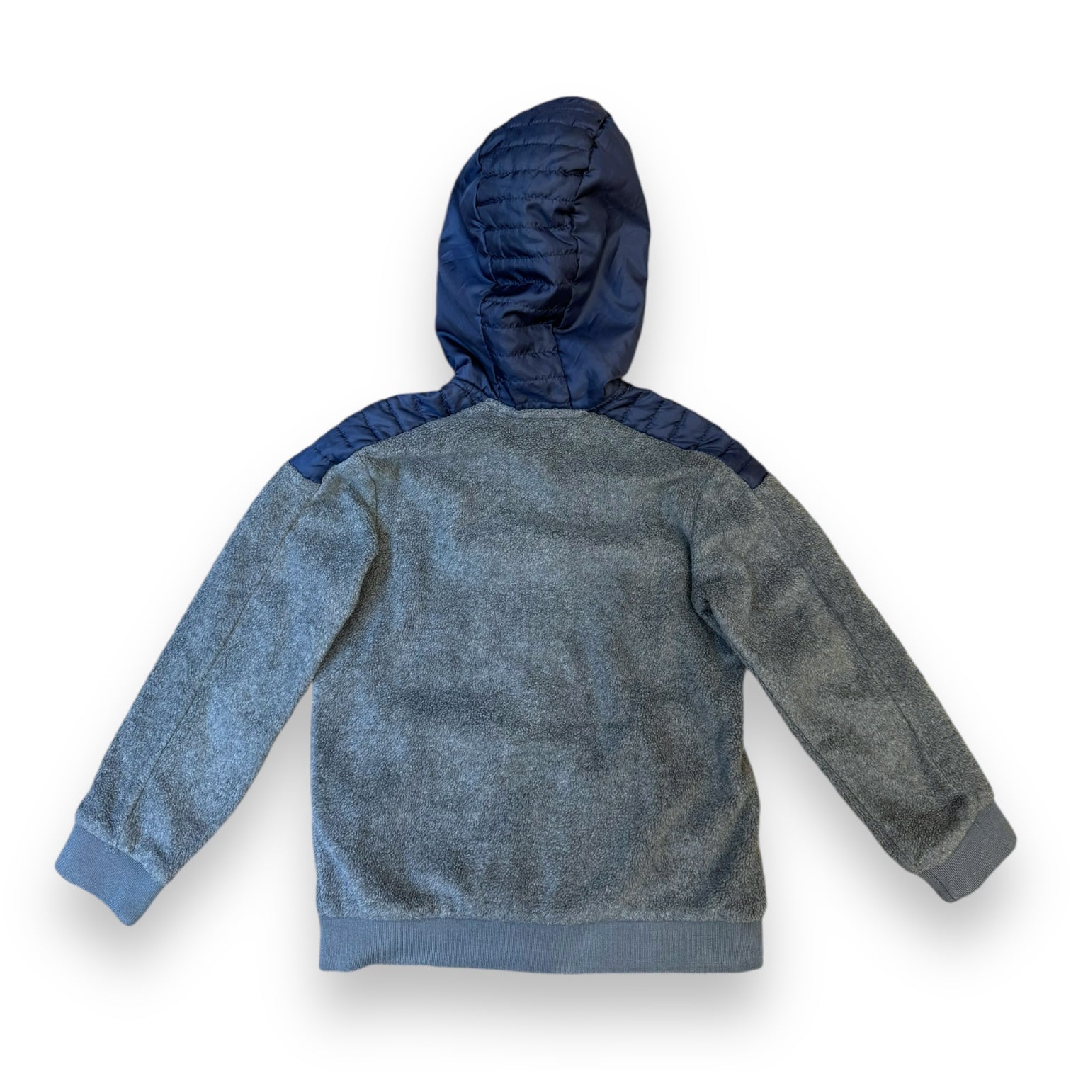 IKKS - Gilet à capuche imperméable bleu et gris - 8 ans