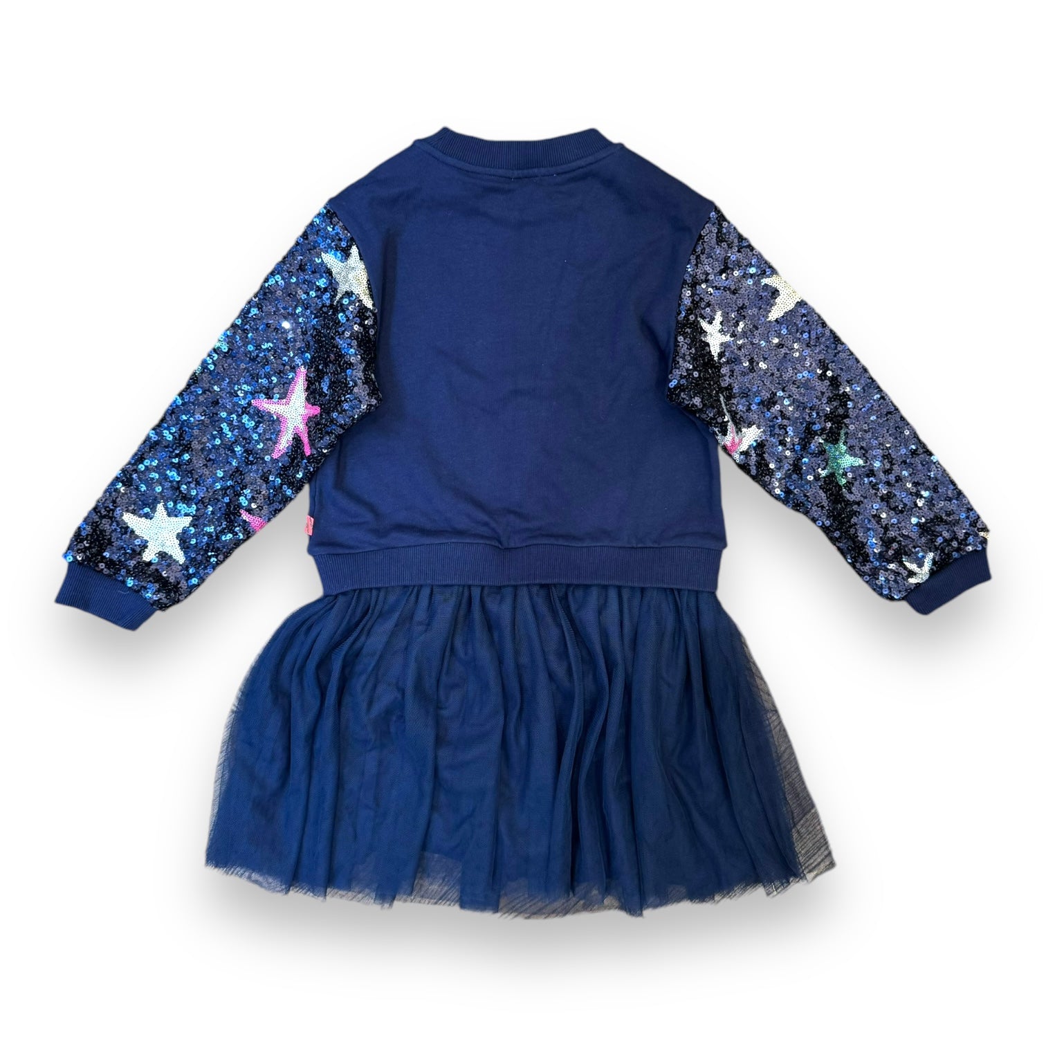 BILLIEBLUSH - Robe bleue et rose manches longues à sequins - 8 ans