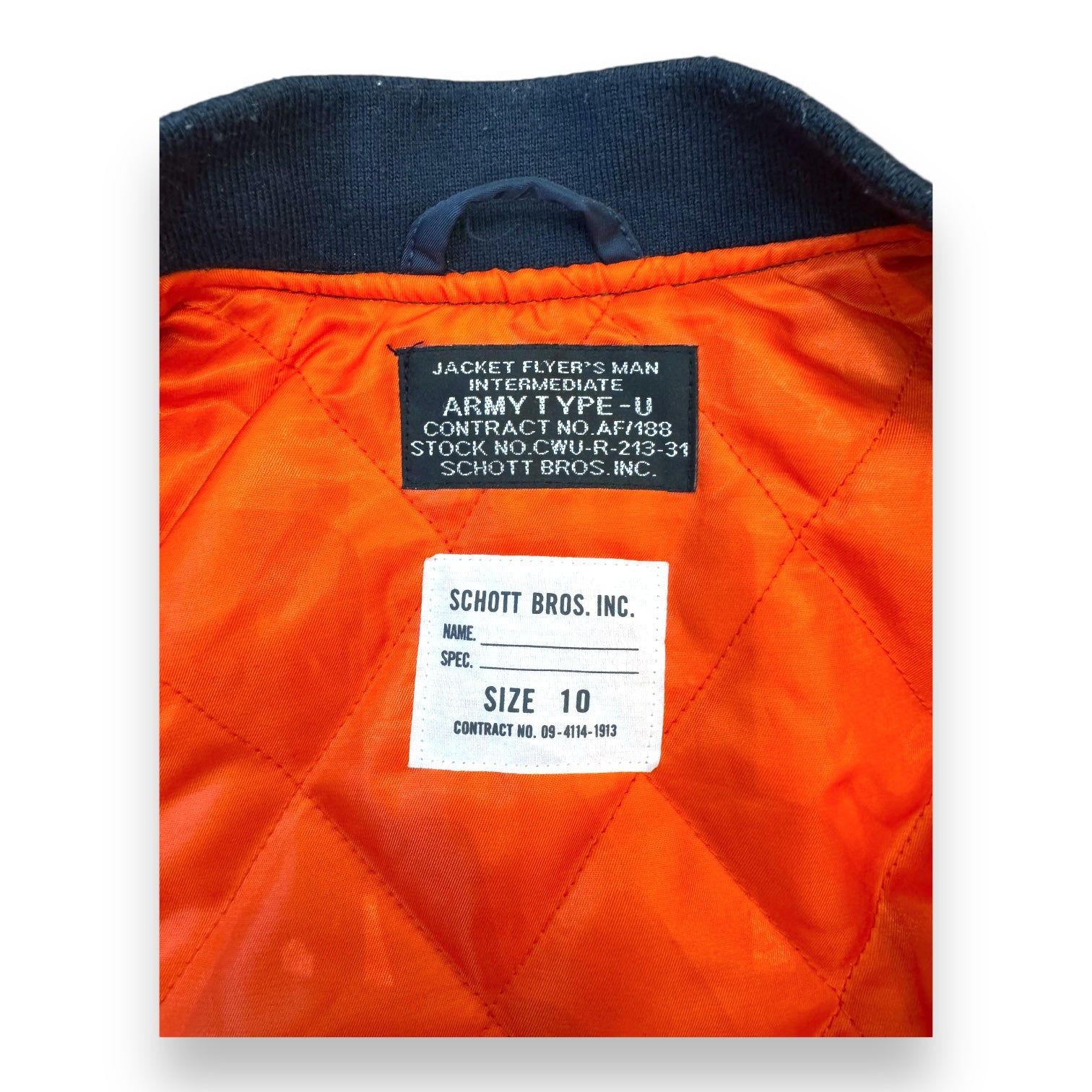 SCHOTT - Veste bomber bleue, orange - 10 ans