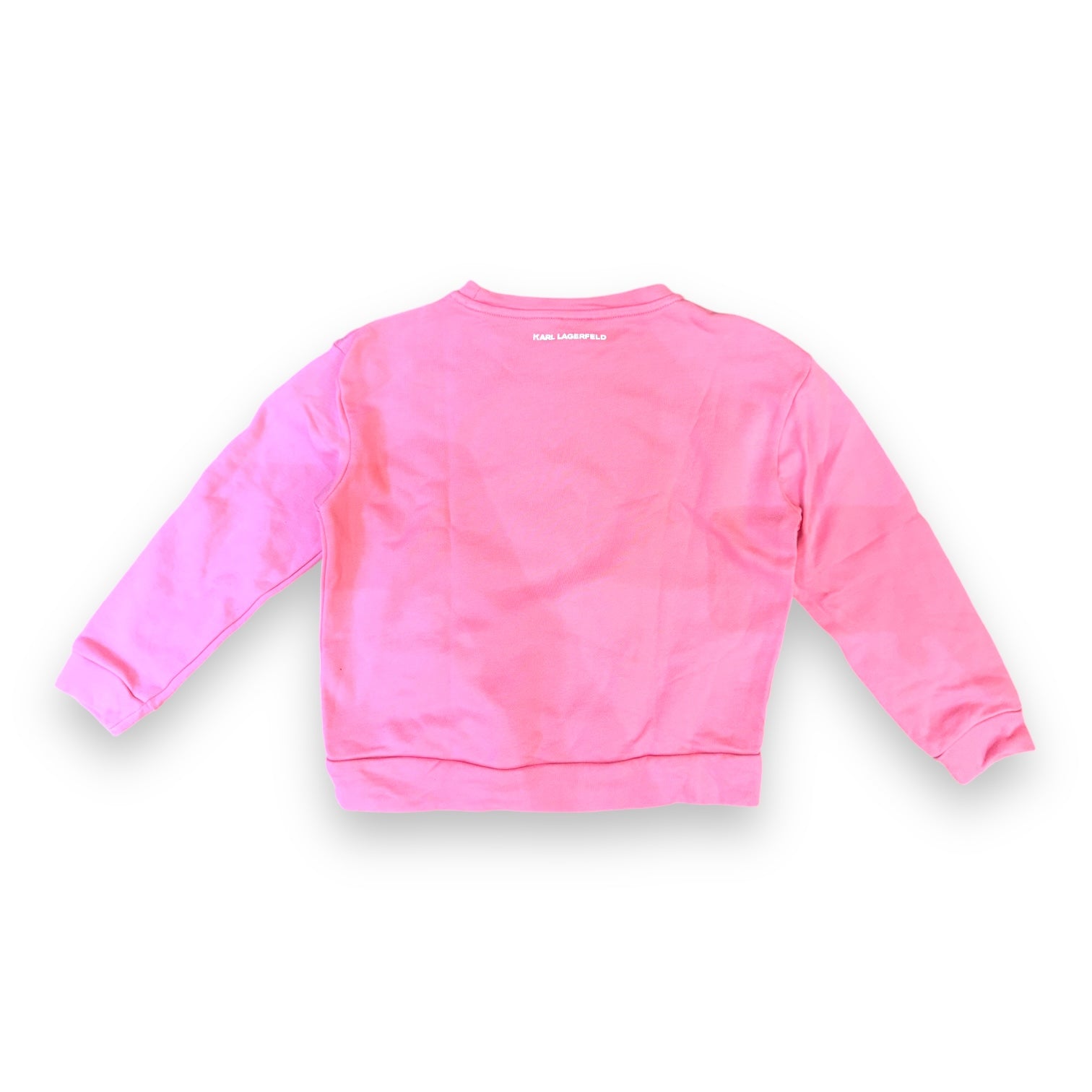 KARL LAGERFELD - Pull rose avec strass - 8 ans