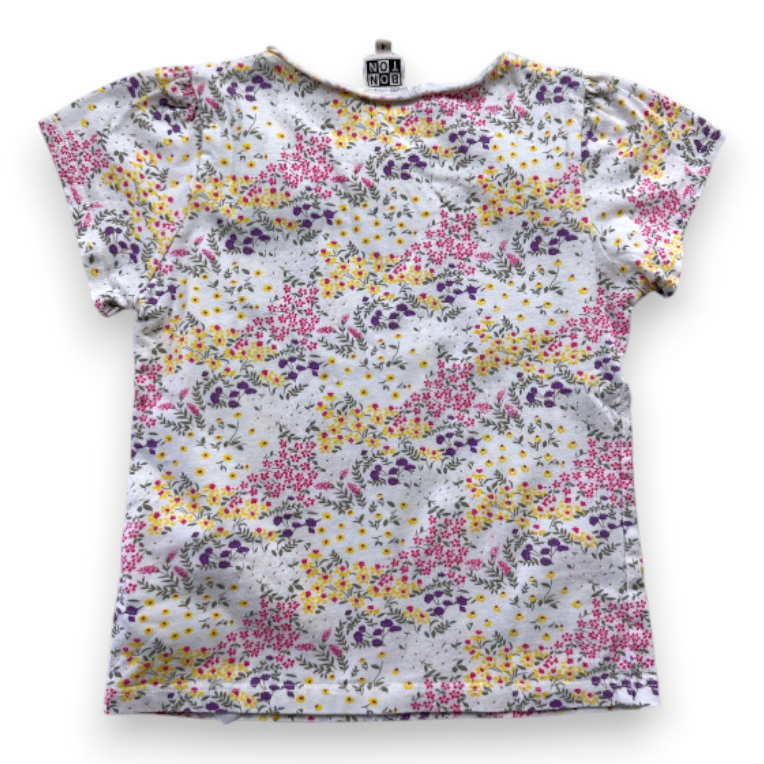 BONONT - T-shirt blanc à fleurs à manches courtes - 4 ans