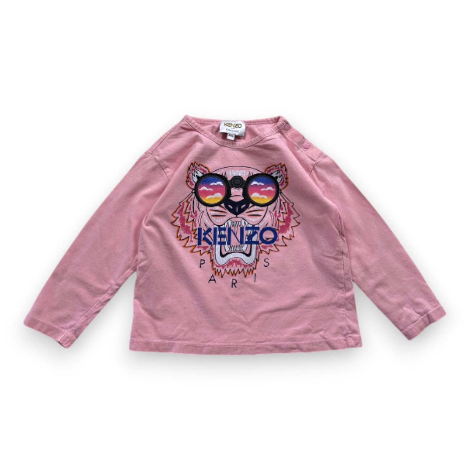 KENZO - T-shirt à manches longues rose - 3 ans