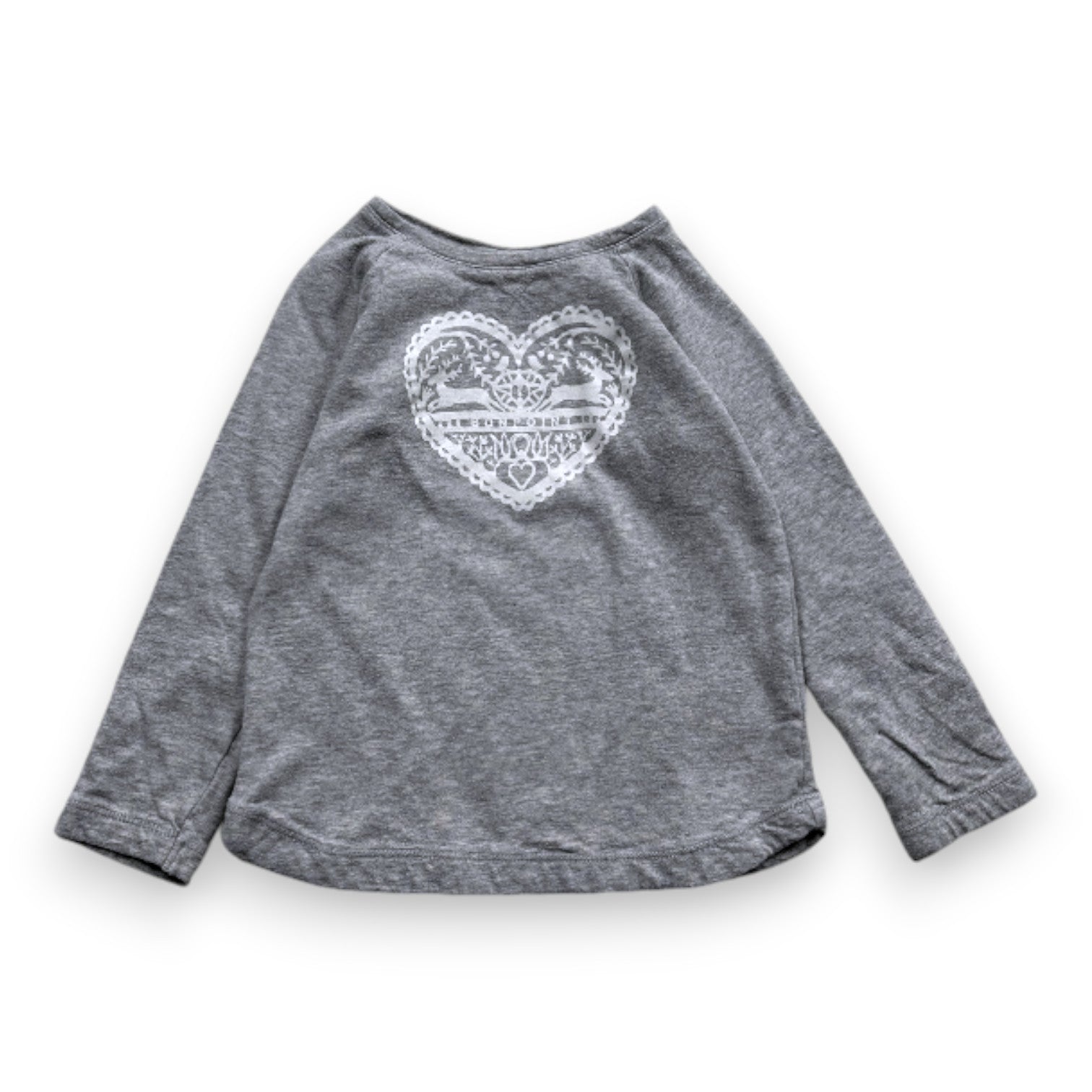 BONPOINT - T-shirt à manches longues gris avec imprimé - 3 ans